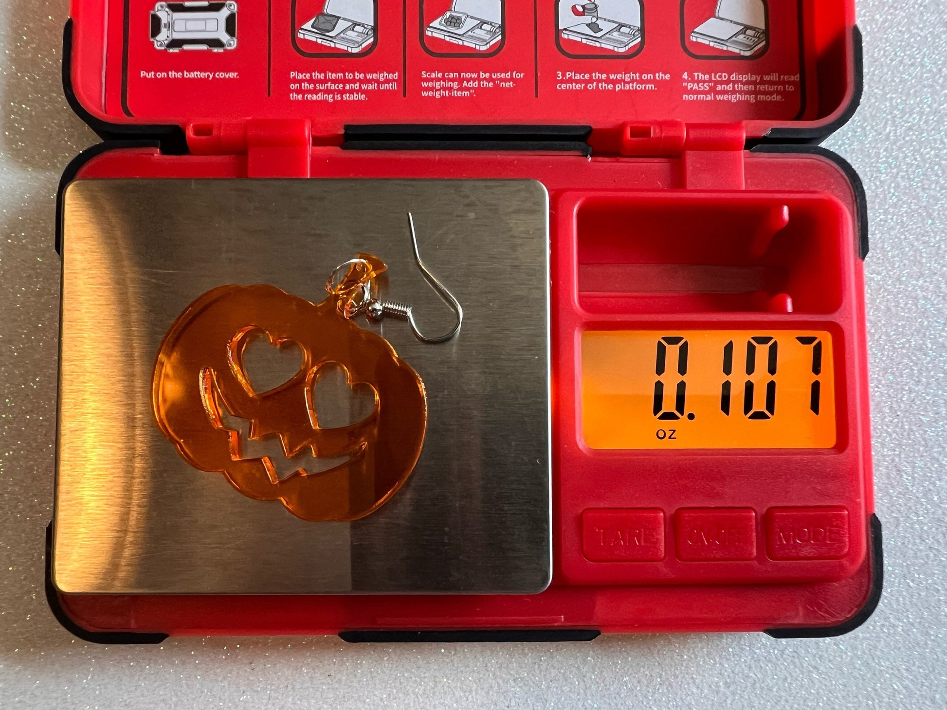Jack-O-Lantern Halloween Earrings: Laser Cut Acrylic Pumpkins, Scary, Spooky, Horror, Gifts for Her/Him/Them