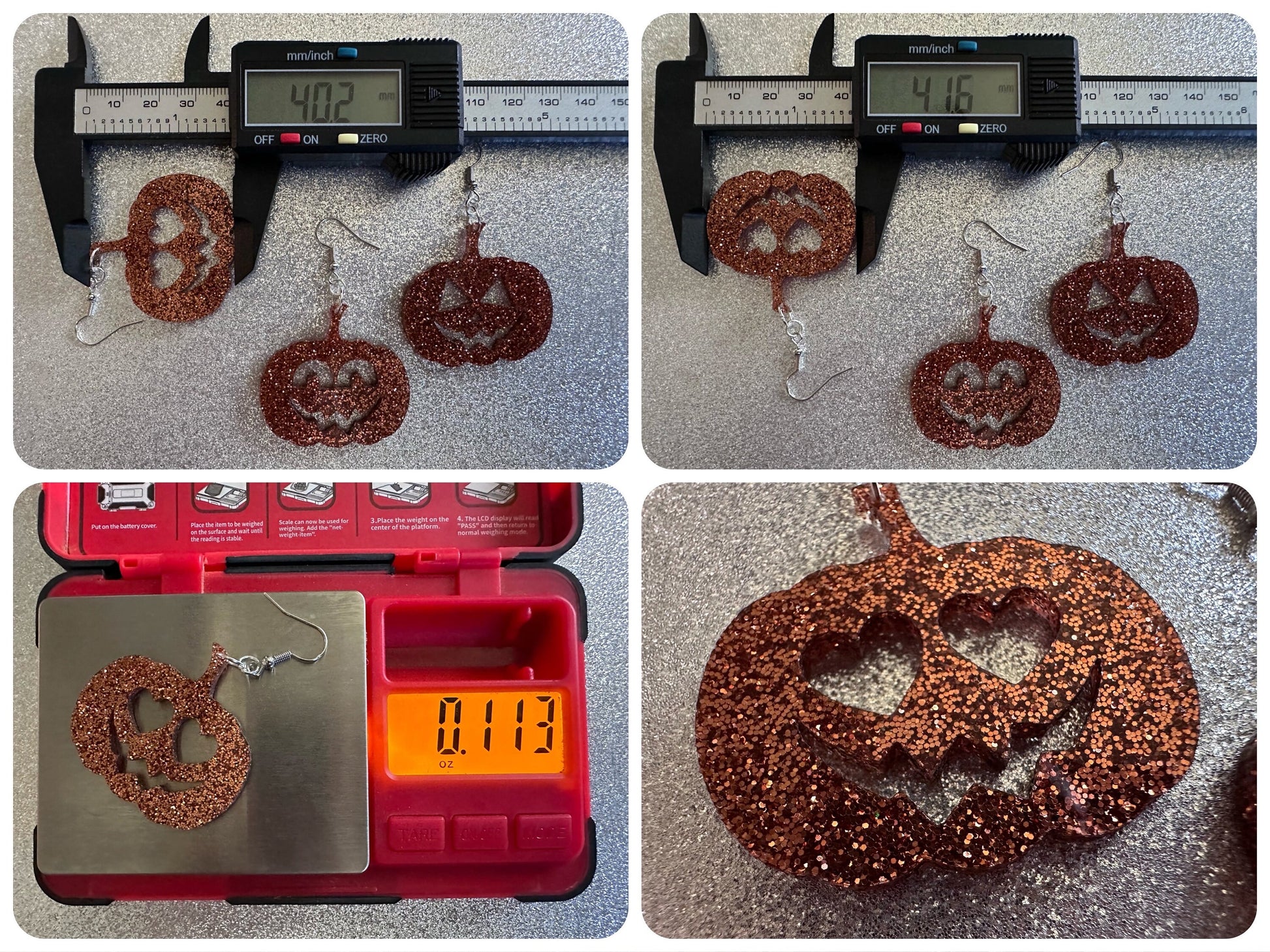 Jack-O-Lantern Halloween Earrings: Laser Cut Acrylic Pumpkins, Scary, Spooky, Horror, Gifts for Her/Him/Them