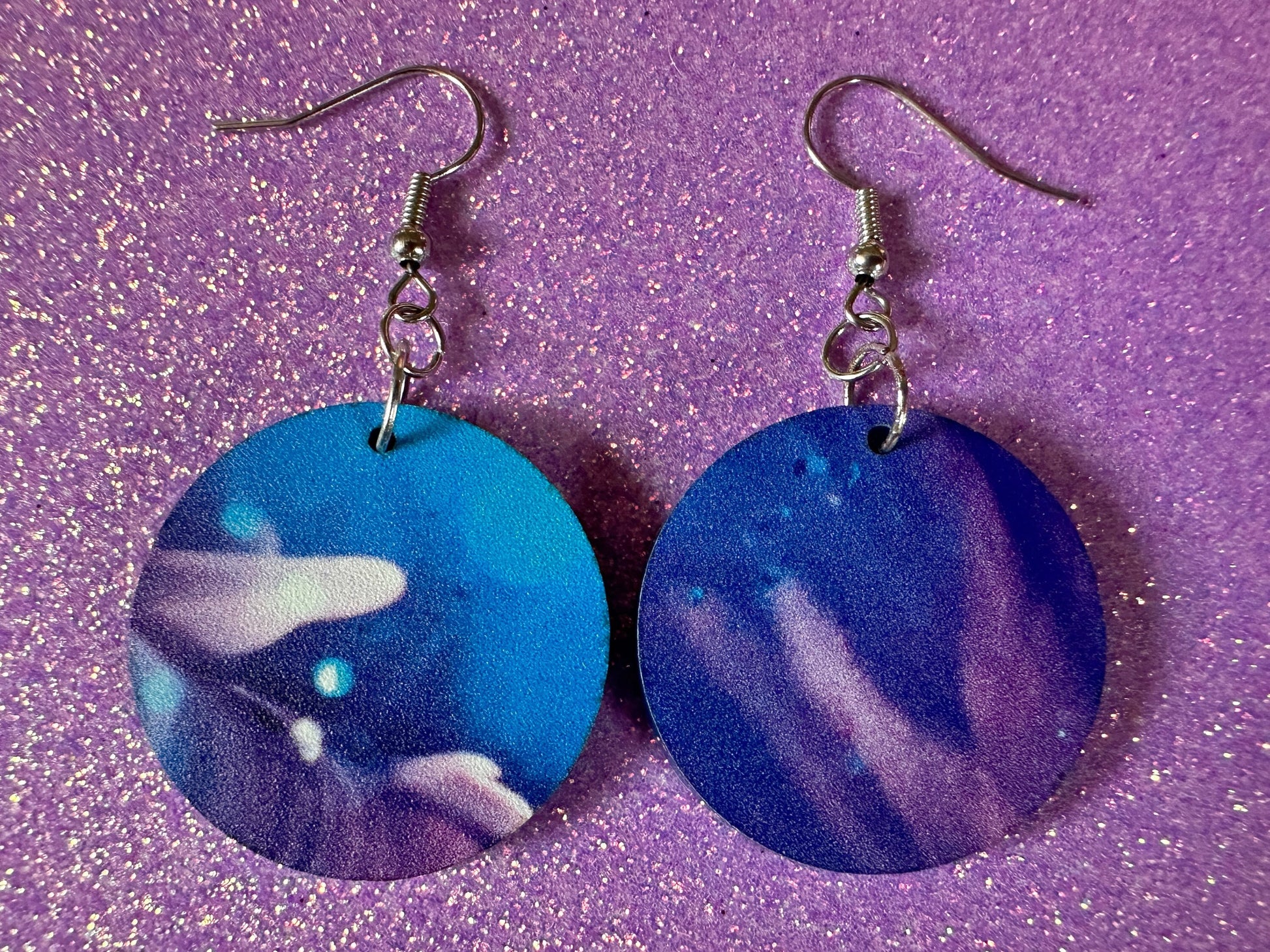 Jellyfish Earrings: Laser Cut Acrylic Jellyfish Design, Fish, Blue, Pink Jellyfish, Animals, Fish, Aquarium, Best Gifts for Her/Him/Them