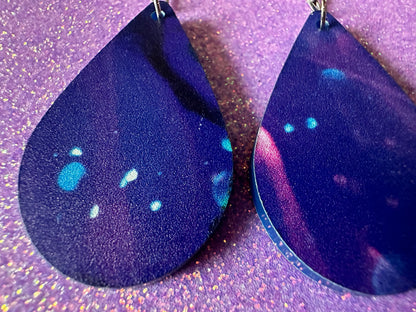 Jellyfish Earrings: Laser Cut Acrylic Jellyfish Design, Fish, Blue, Pink Jellyfish, Animals, Fish, Aquarium, Best Gifts for Her/Him/Them
