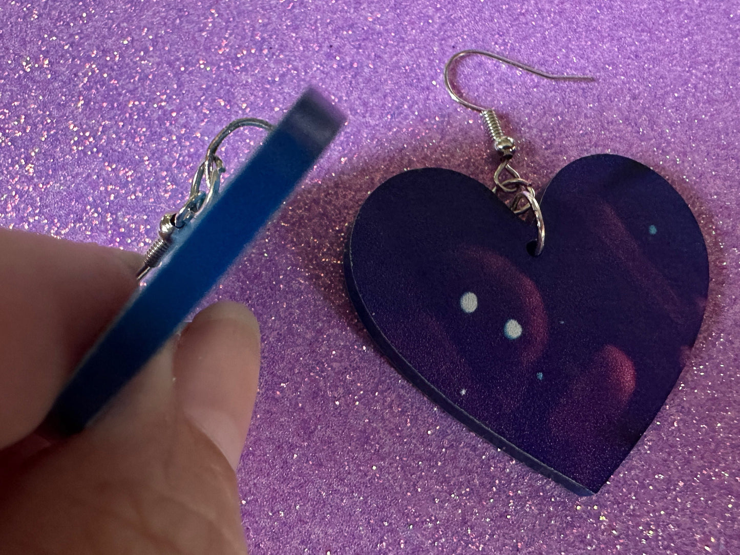 Jellyfish Earrings: Laser Cut Acrylic Jellyfish Design, Fish, Blue, Pink Jellyfish, Animals, Fish, Aquarium, Best Gifts for Her/Him/Them
