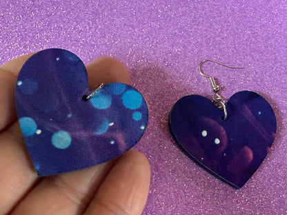 Jellyfish Earrings: Laser Cut Acrylic Jellyfish Design, Fish, Blue, Pink Jellyfish, Animals, Fish, Aquarium, Best Gifts for Her/Him/Them