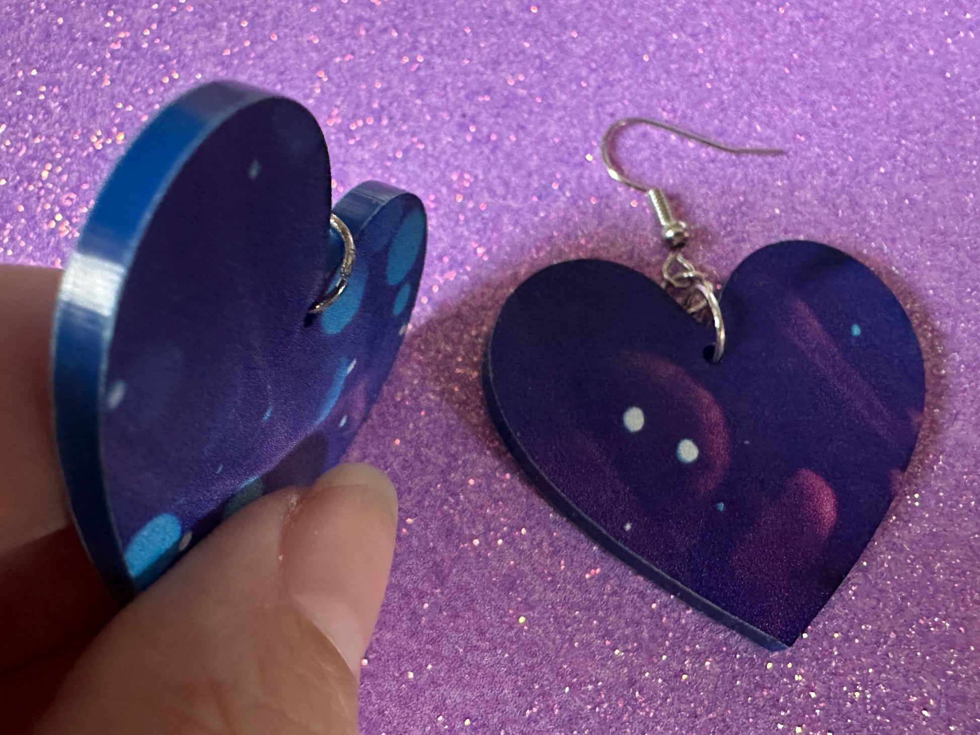 Jellyfish Earrings: Laser Cut Acrylic Jellyfish Design, Fish, Blue, Pink Jellyfish, Animals, Fish, Aquarium, Best Gifts for Her/Him/Them