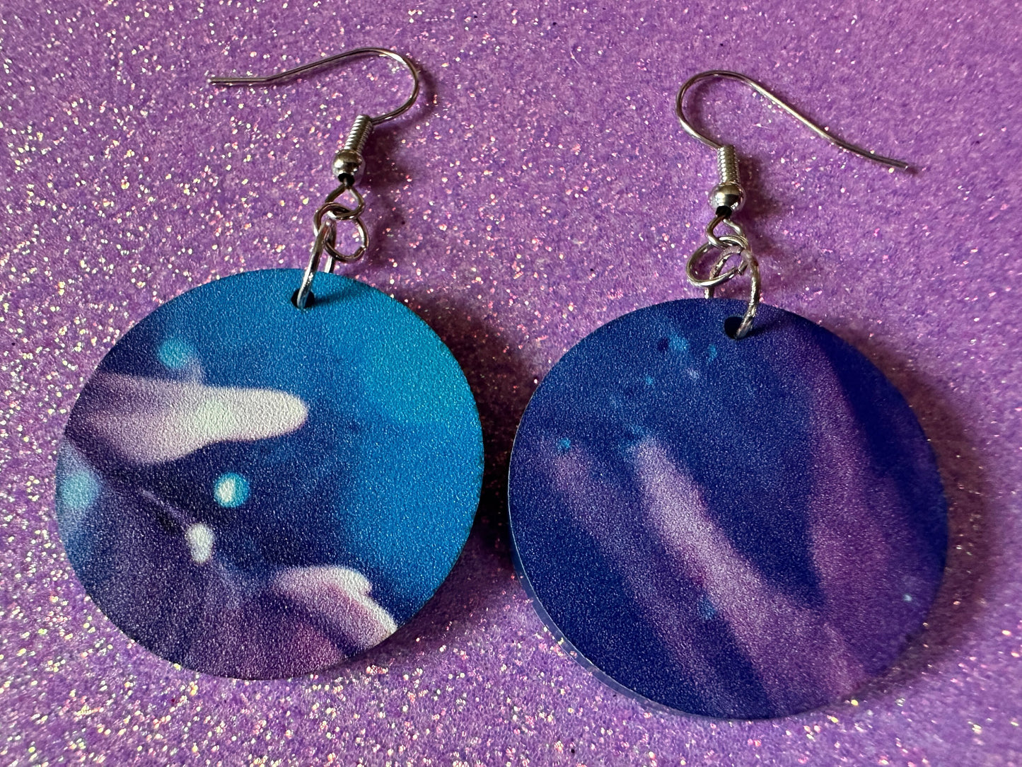 Jellyfish Earrings: Laser Cut Acrylic Jellyfish Design, Fish, Blue, Pink Jellyfish, Animals, Fish, Aquarium, Best Gifts for Her/Him/Them