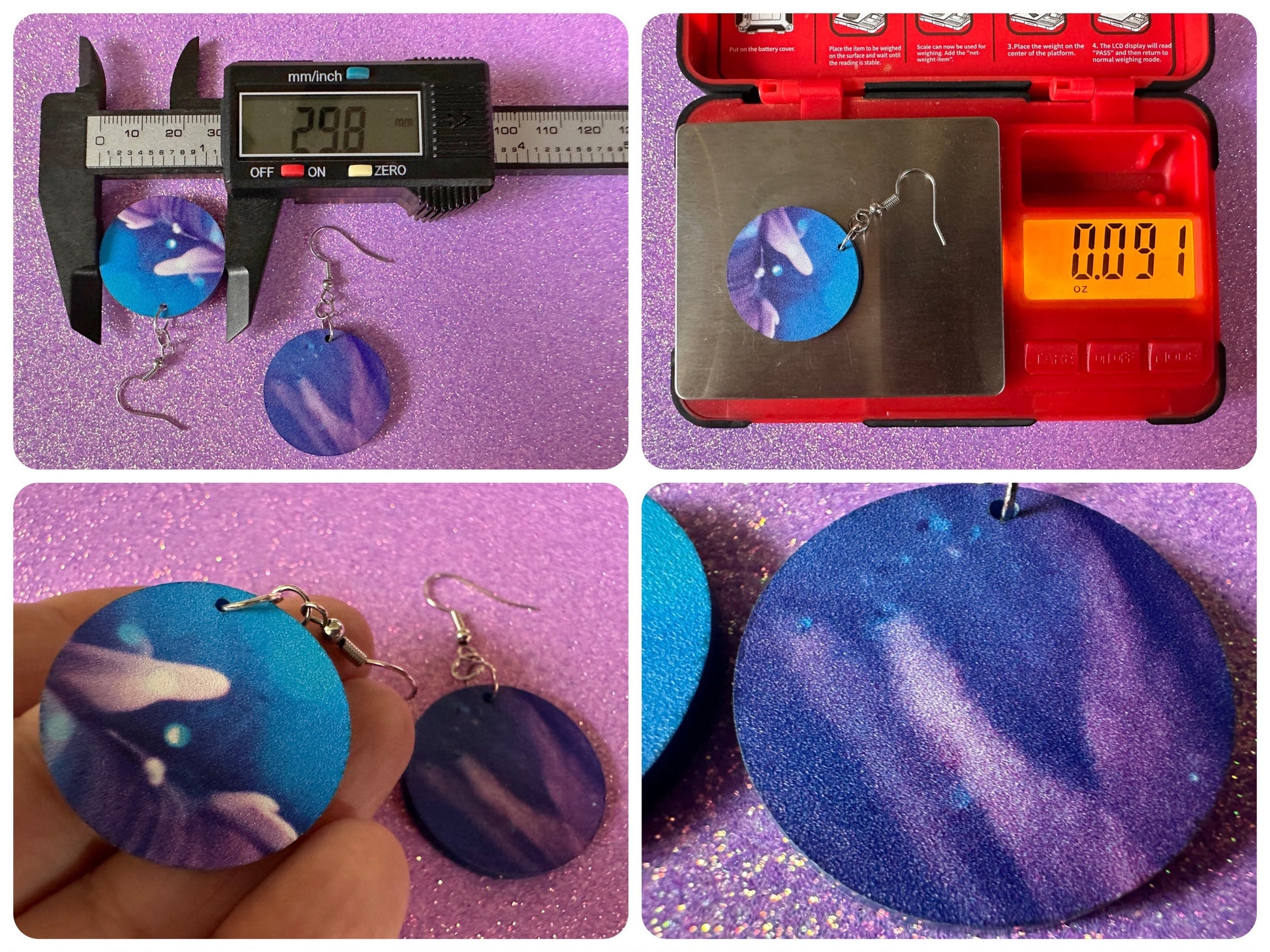 Jellyfish Earrings: Laser Cut Acrylic Jellyfish Design, Fish, Blue, Pink Jellyfish, Animals, Fish, Aquarium, Best Gifts for Her/Him/Them