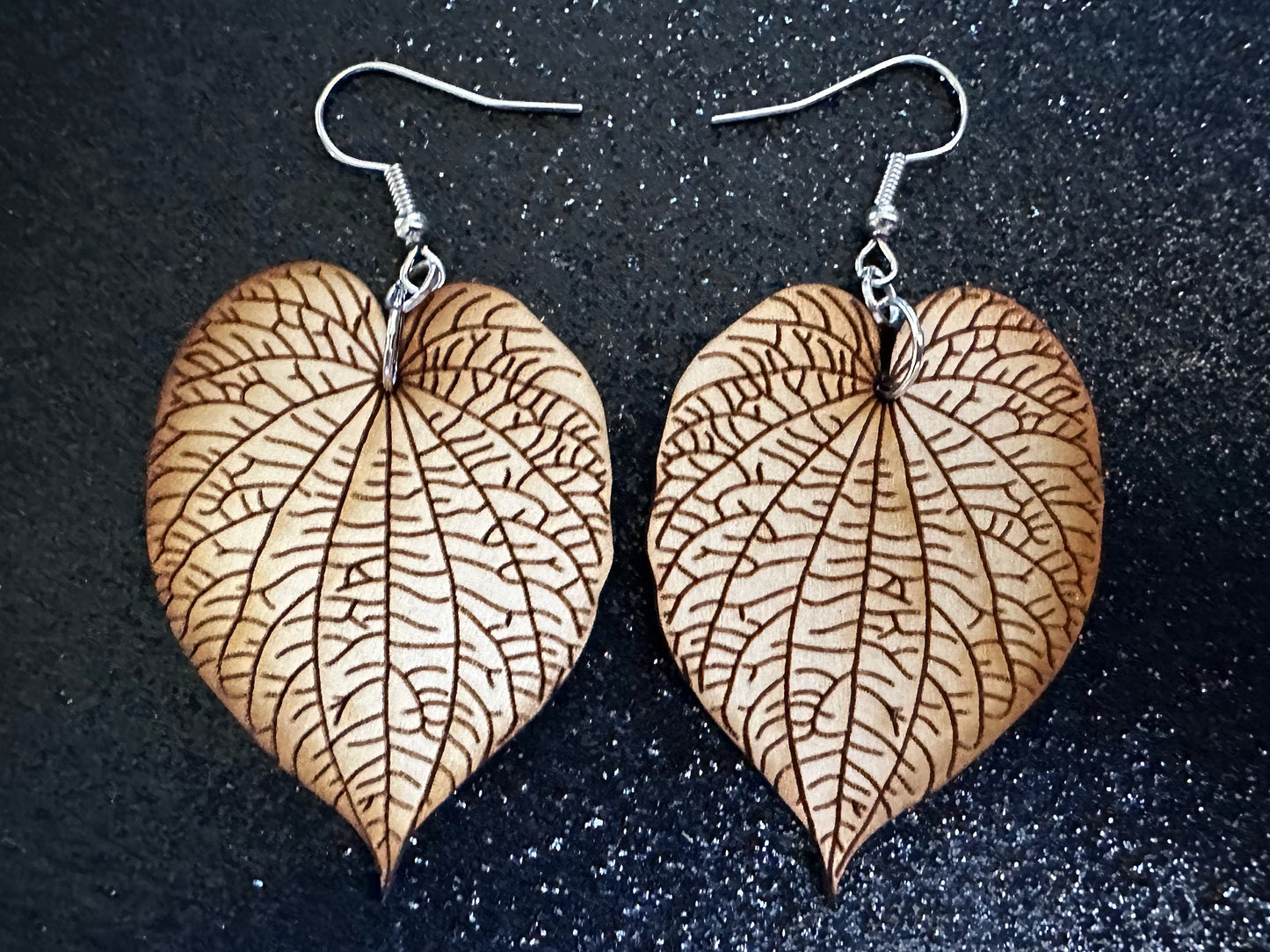 Kava Leaf Earrings: Laser Cut Wooden Leaves, Tropical Leaf, Green Earrings, Plants, Wood, Best Gifts for Her/Him/Them