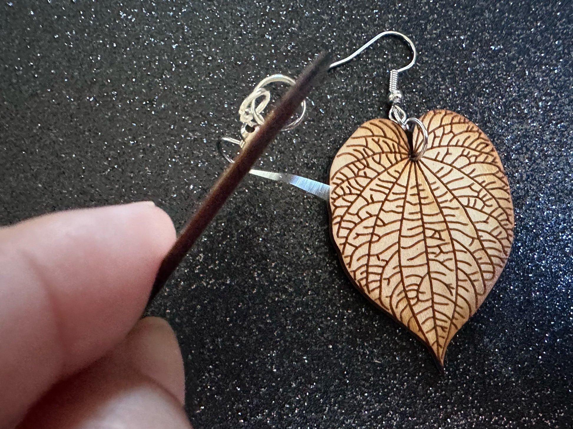 Kava Leaf Earrings: Laser Cut Wooden Leaves, Tropical Leaf, Green Earrings, Plants, Wood, Best Gifts for Her/Him/Them