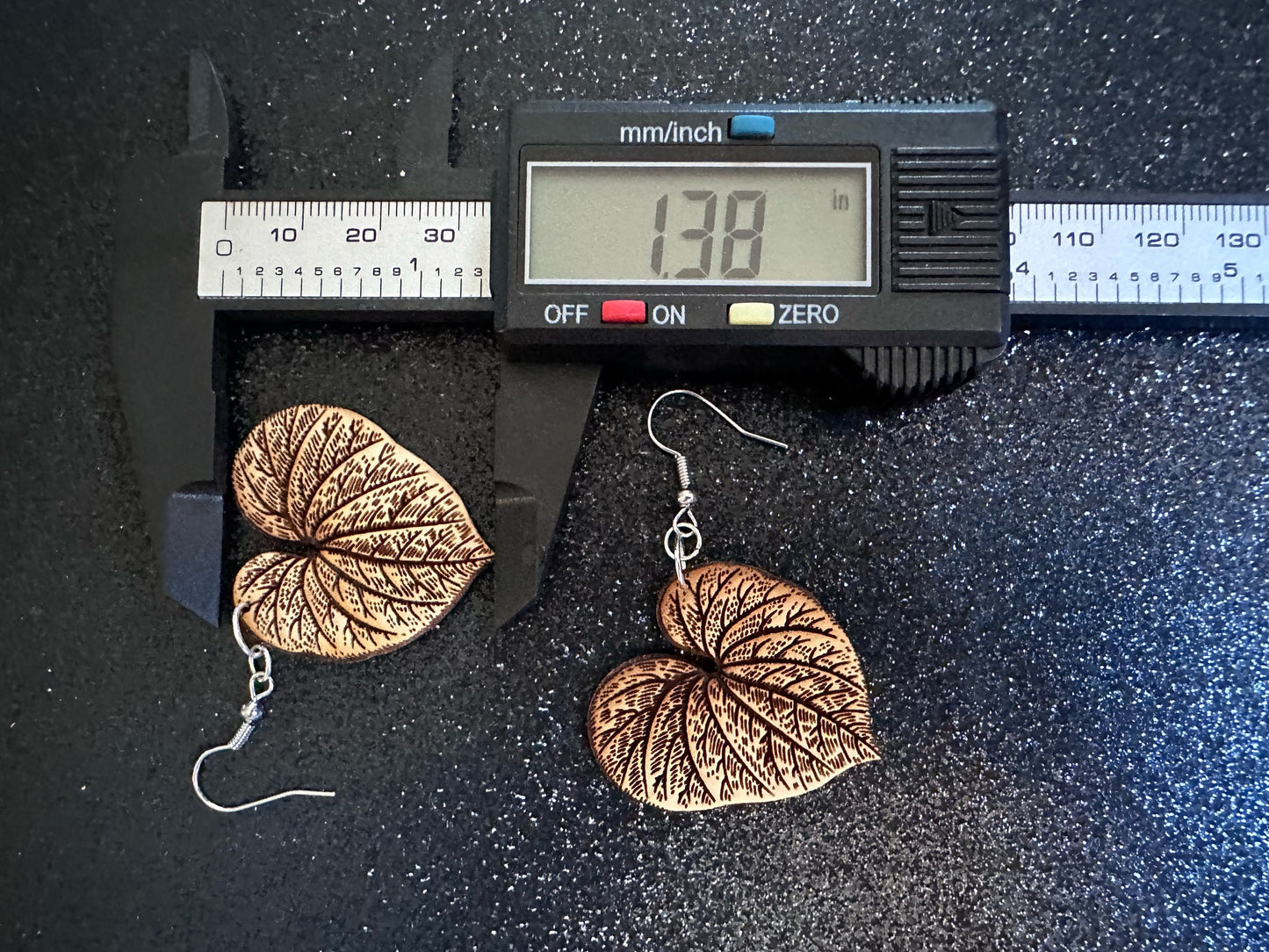 Kava Leaf Earrings: Laser Cut Wooden Leaves, Tropical Leaf, Green Earrings, Plants, Wood, Best Gifts for Her/Him/Them