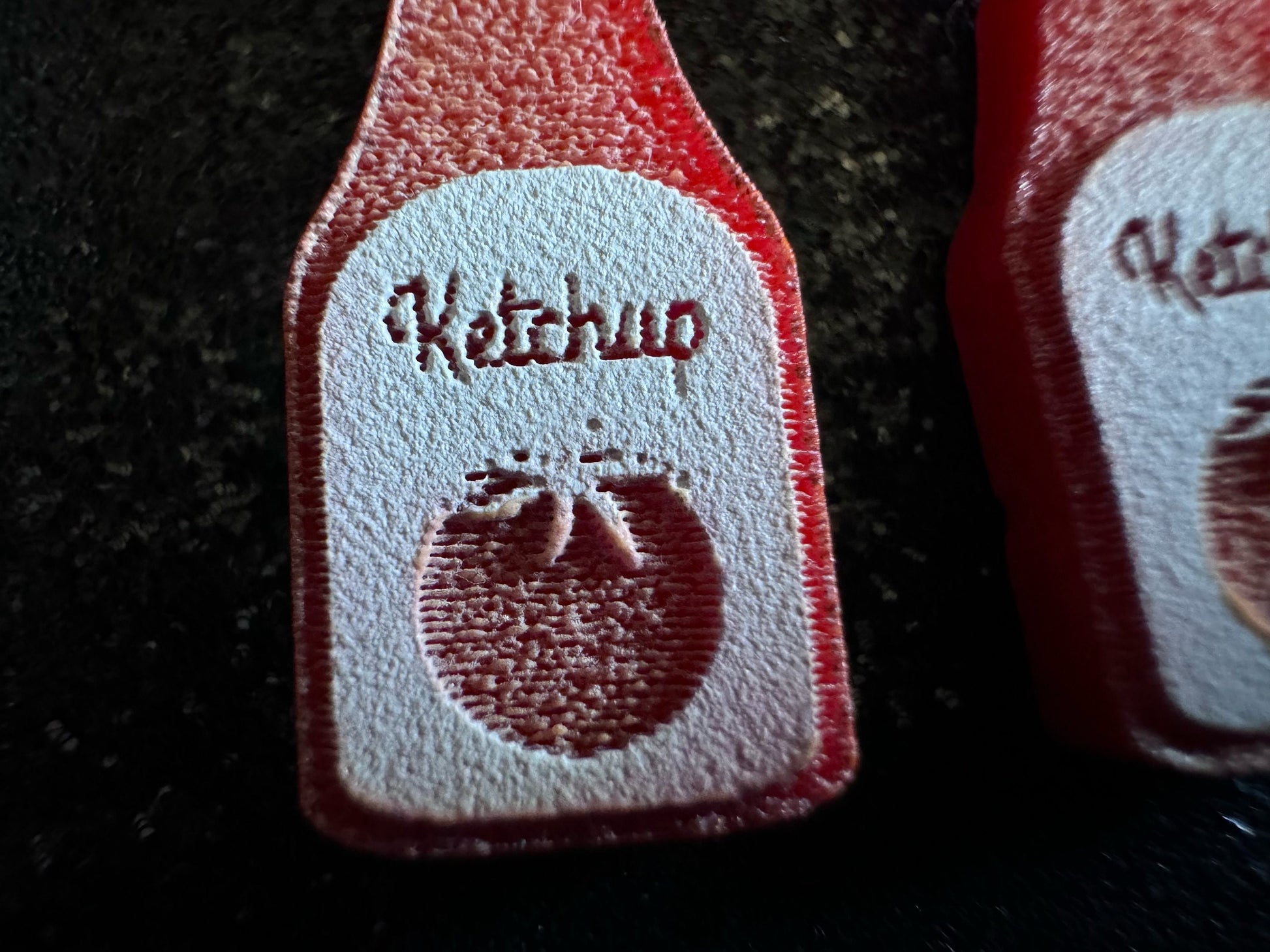 Ketchup Bottle Earrings: Laser Cut Acrylic Ketchup Earrings, Food, Tomato, Sauce, Condiments, Food Earrings, Best Gifts for Her/Him/Them