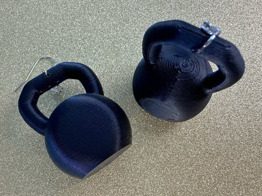 Kettlebell Earrings: 3D Printed Kettelbells, Gym, Gym Rat, Working Out, Dumbell, Workouts, Self Care, Best Gifts for Her/Him/Them