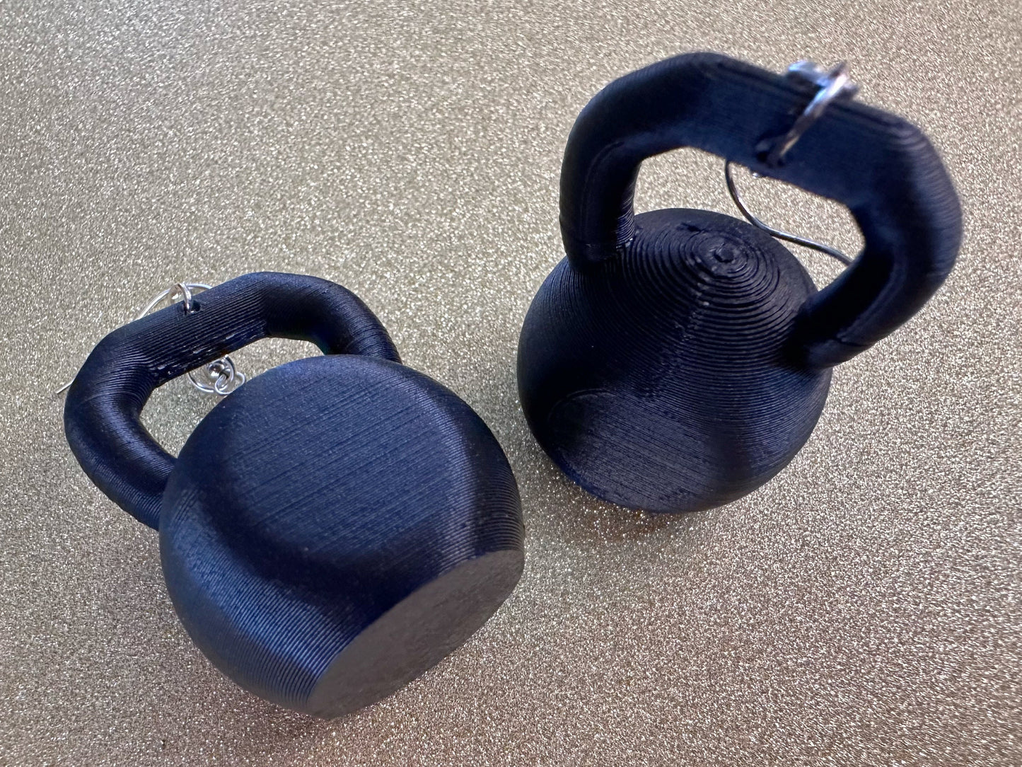 Kettlebell Earrings: 3D Printed Kettelbells, Gym, Gym Rat, Working Out, Dumbell, Workouts, Self Care, Best Gifts for Her/Him/Them