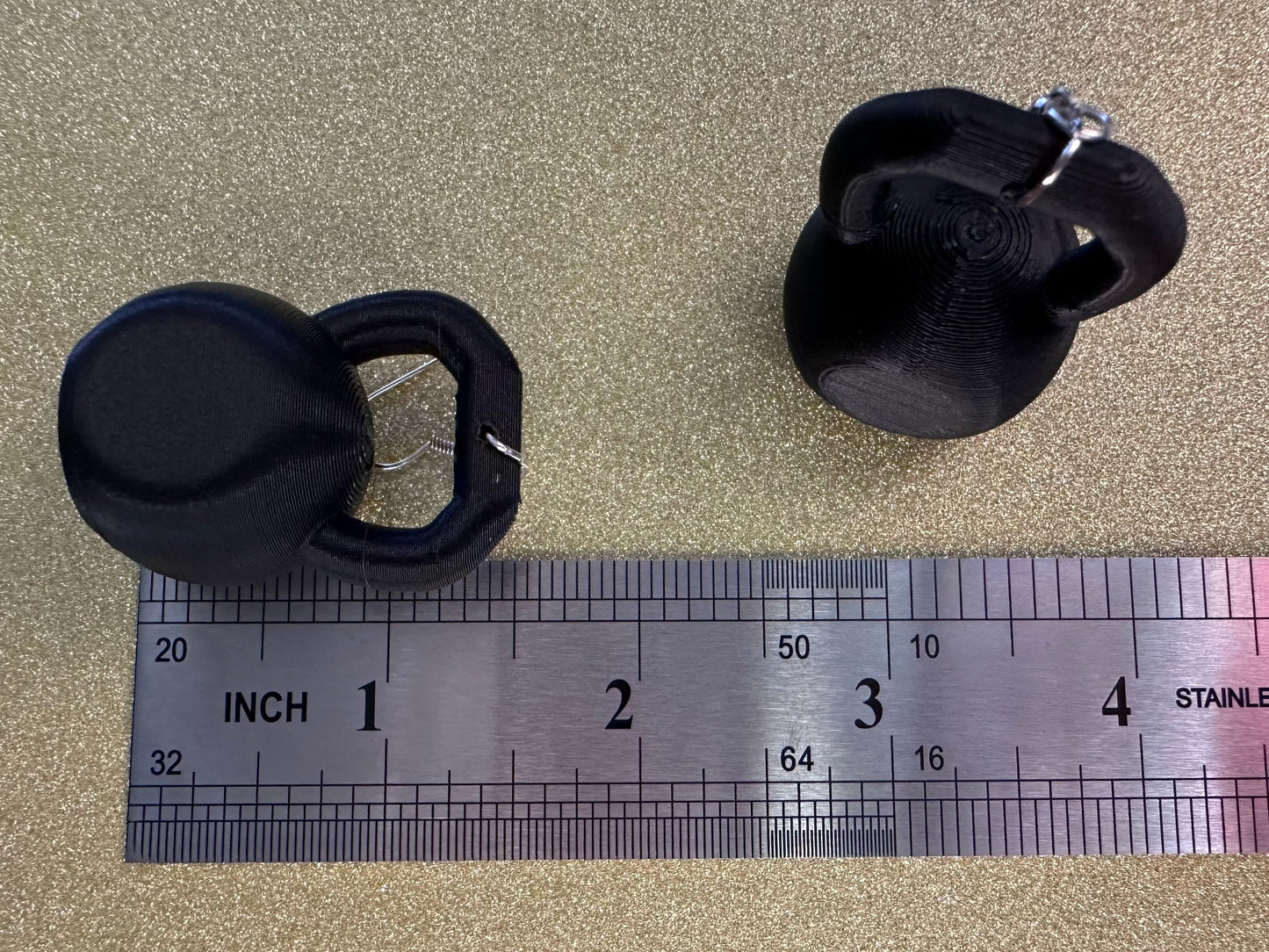 Kettlebell Earrings: 3D Printed Kettelbells, Gym, Gym Rat, Working Out, Dumbell, Workouts, Self Care, Best Gifts for Her/Him/Them