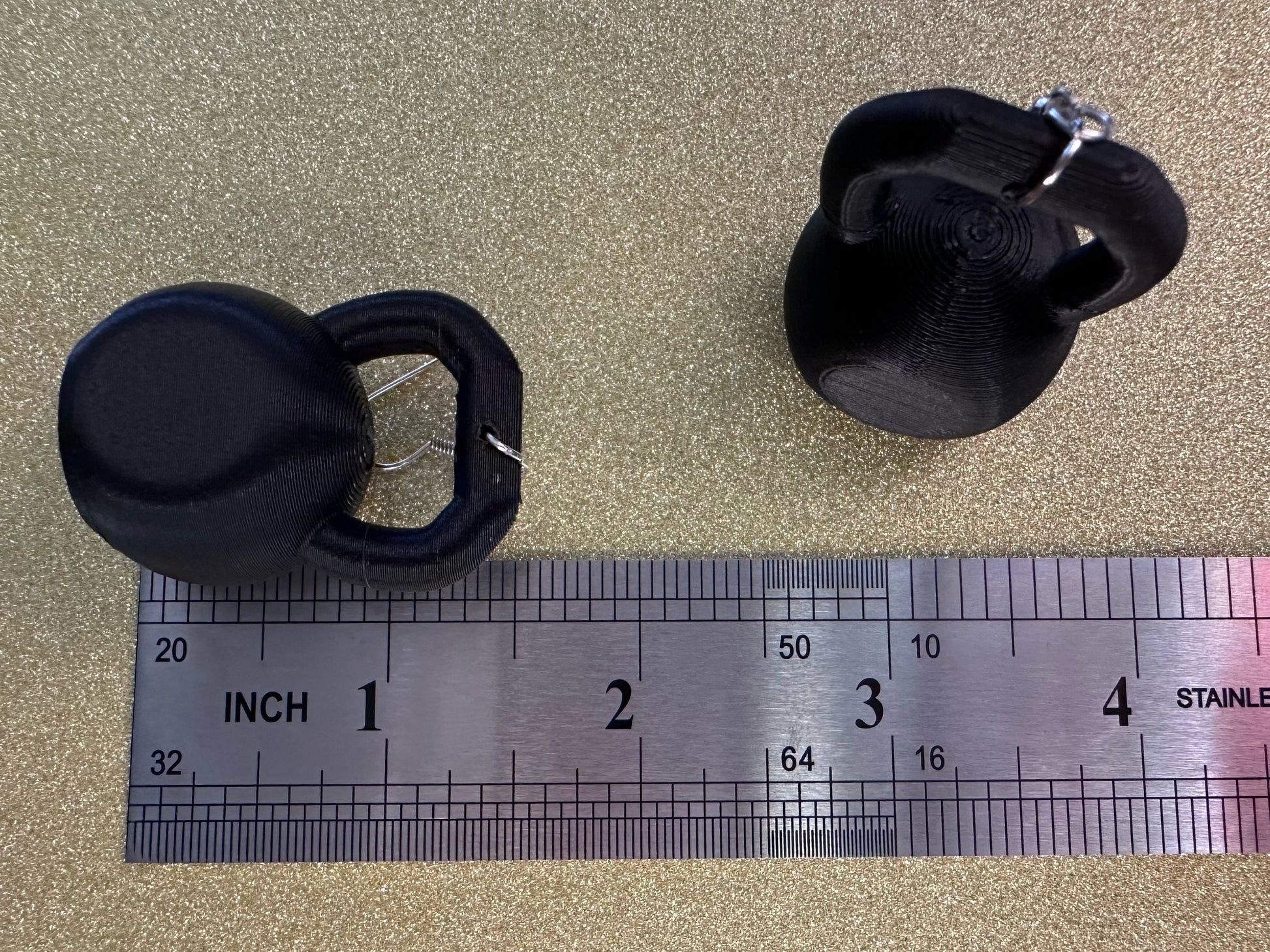 Kettlebell Earrings: 3D Printed Kettelbells, Gym, Gym Rat, Working Out, Dumbell, Workouts, Self Care, Best Gifts for Her/Him/Them