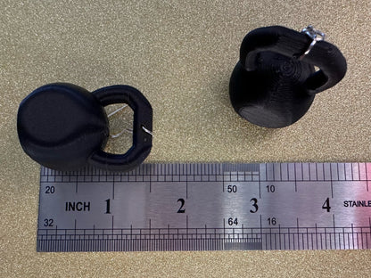 Kettlebell Earrings: 3D Printed Kettelbells, Gym, Gym Rat, Working Out, Dumbell, Workouts, Self Care, Best Gifts for Her/Him/Them