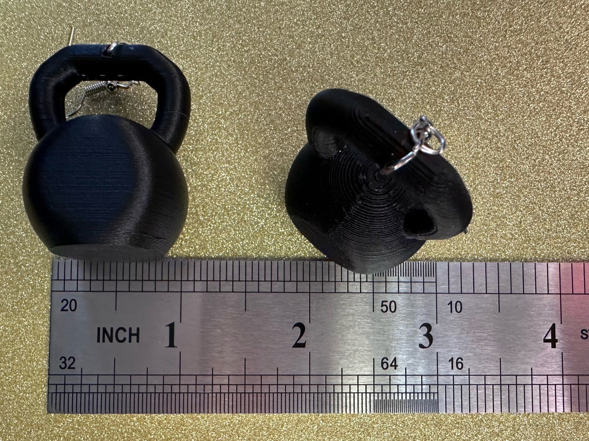 Kettlebell Earrings: 3D Printed Kettelbells, Gym, Gym Rat, Working Out, Dumbell, Workouts, Self Care, Best Gifts for Her/Him/Them