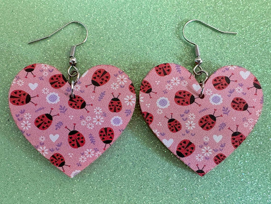 Ladybug Earrings: Laser Cut Acrylic Lady Birds, Ladybugs, Insects, Entomology, Ladybird, Summer Vibes, Cottage, Best Gifts for Her/Him/Them