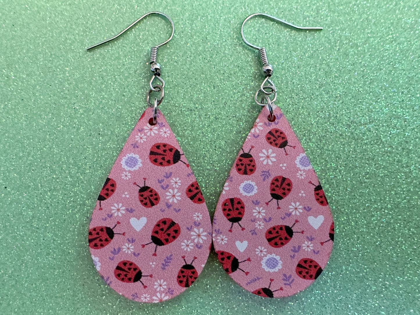 Ladybug Earrings: Laser Cut Acrylic Lady Birds, Ladybugs, Insects, Entomology, Ladybird, Summer Vibes, Cottage, Best Gifts for Her/Him/Them