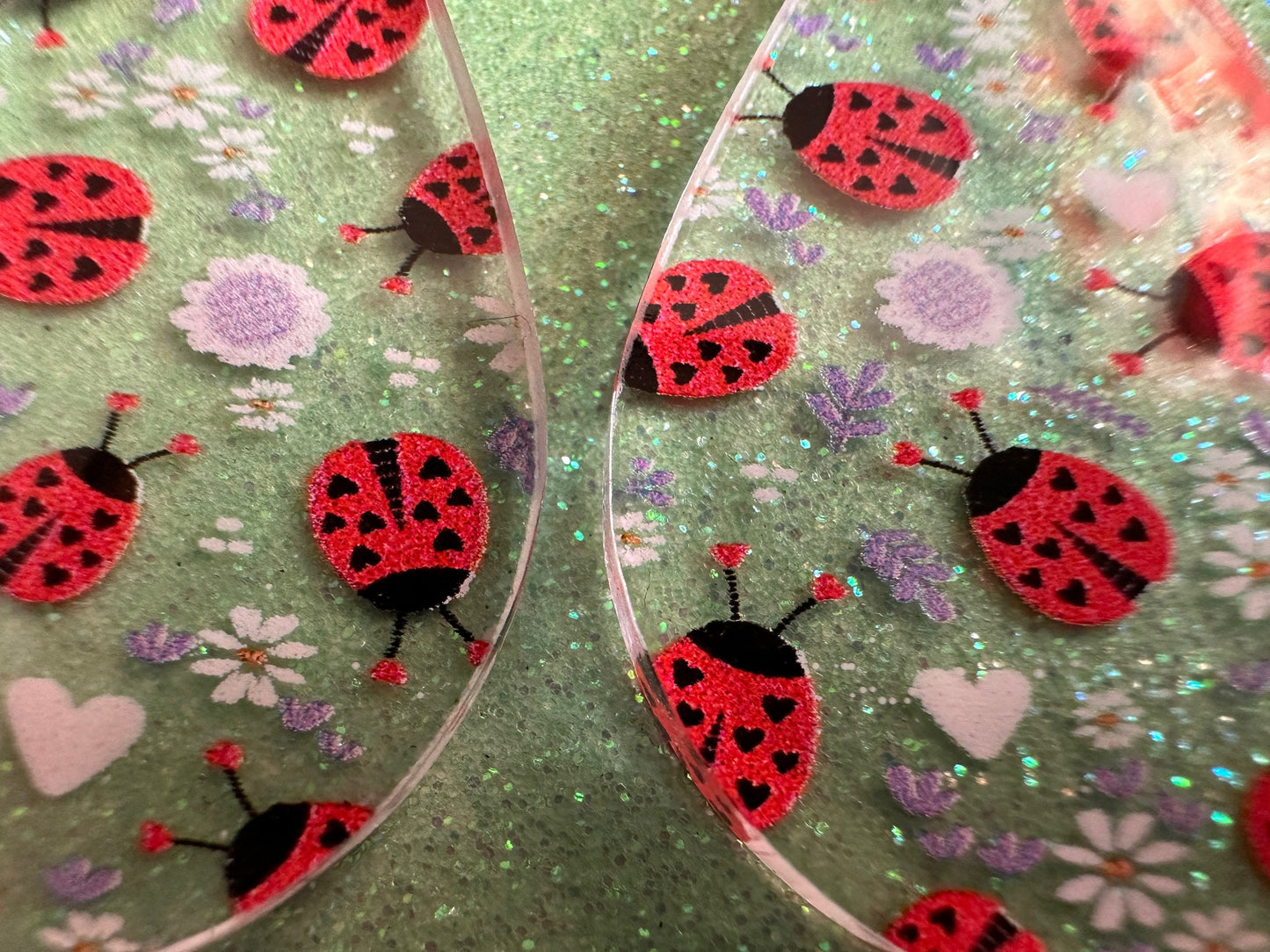 Ladybug Earrings: Laser Cut Acrylic Lady Birds, Ladybugs, Insects, Entomology, Ladybird, Summer Vibes, Cottage, Best Gifts for Her/Him/Them