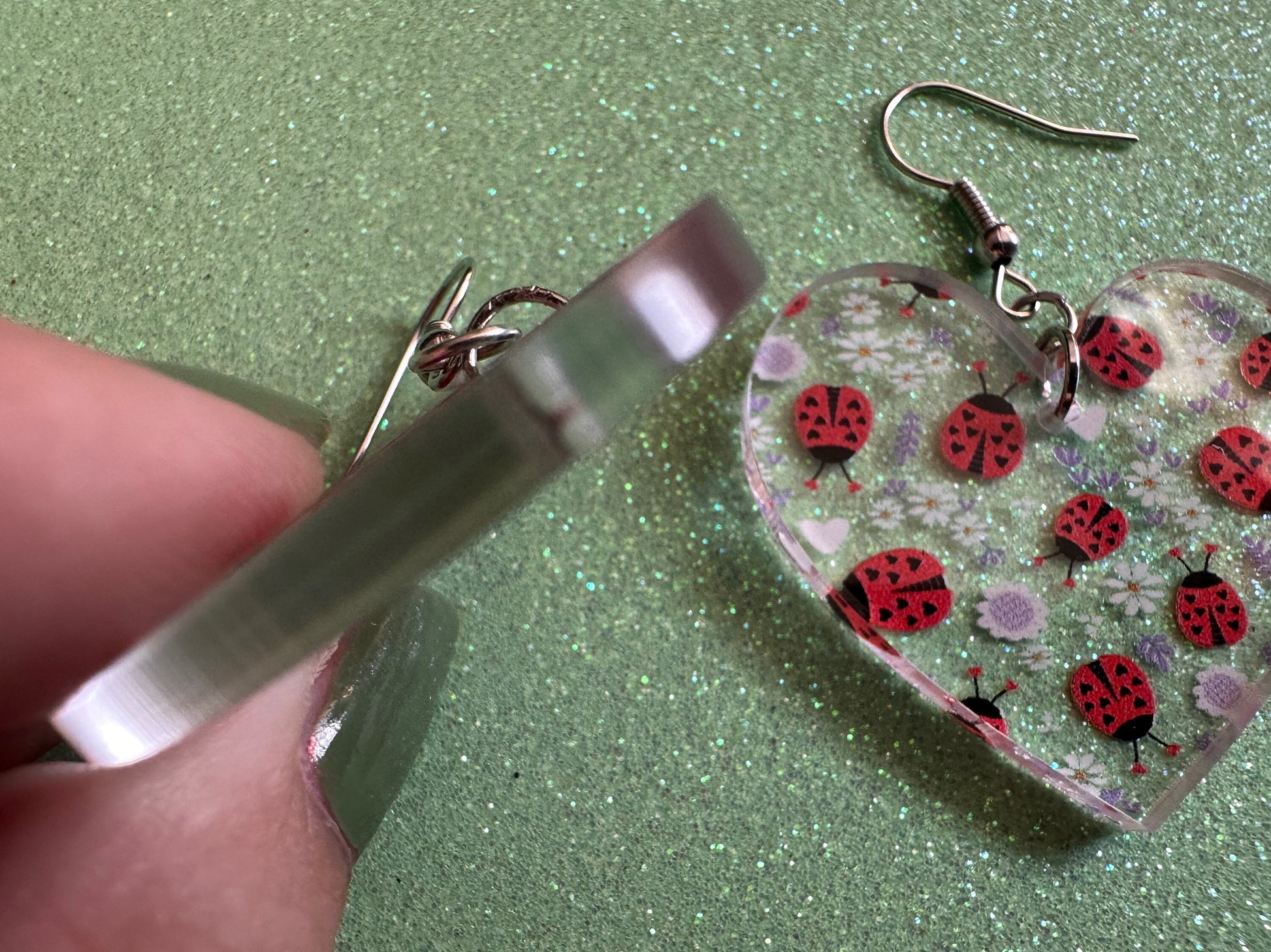 Ladybug Earrings: Laser Cut Acrylic Lady Birds, Ladybugs, Insects, Entomology, Ladybird, Summer Vibes, Cottage, Best Gifts for Her/Him/Them