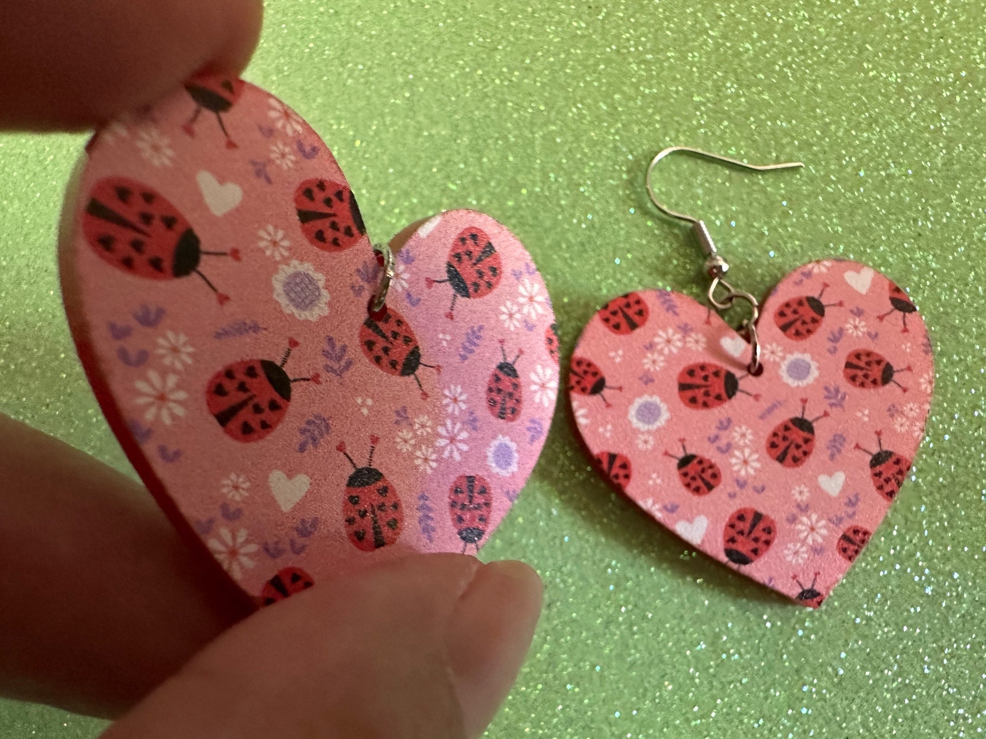 Ladybug Earrings: Laser Cut Acrylic Lady Birds, Ladybugs, Insects, Entomology, Ladybird, Summer Vibes, Cottage, Best Gifts for Her/Him/Them