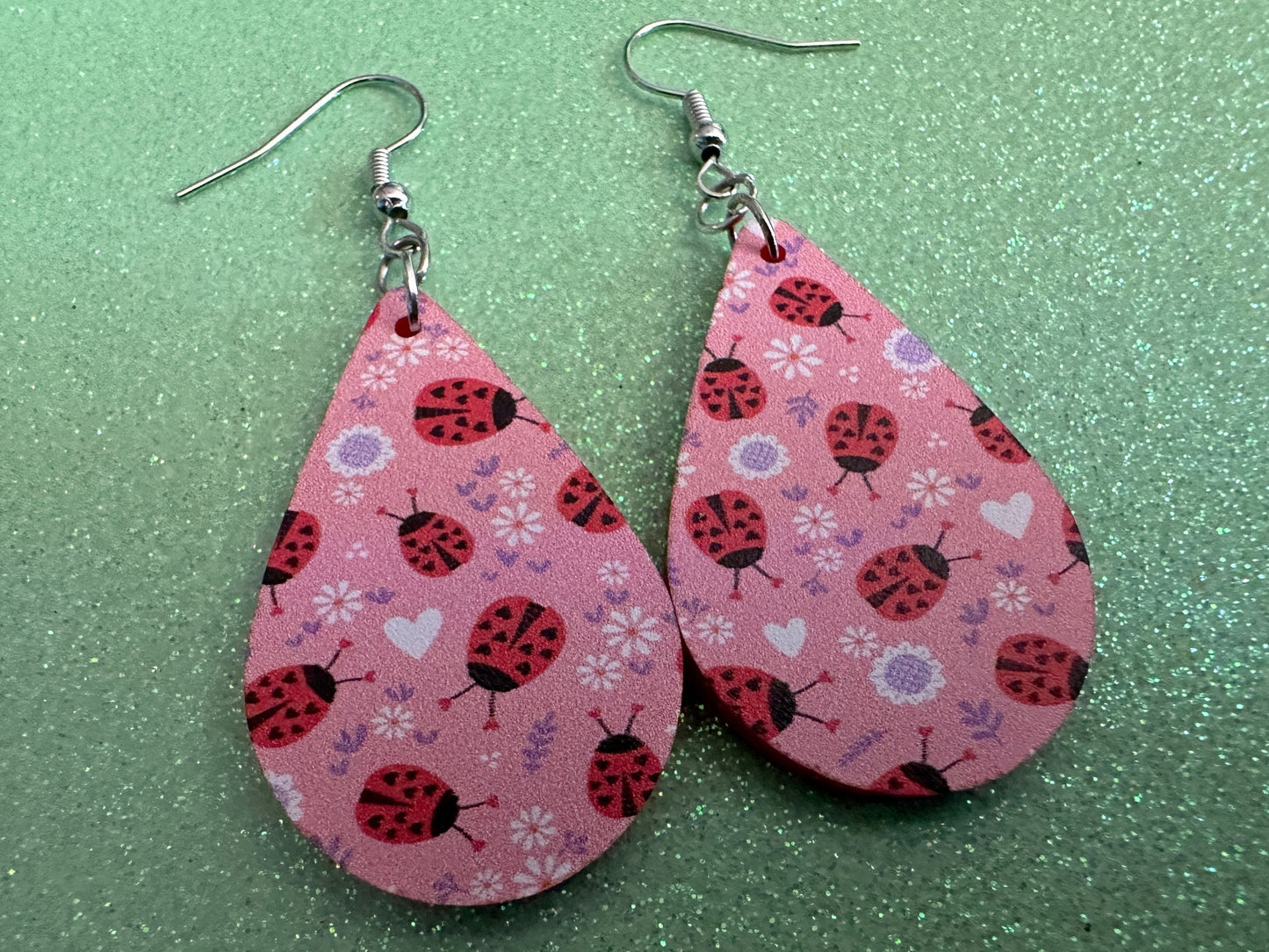 Ladybug Earrings: Laser Cut Acrylic Lady Birds, Ladybugs, Insects, Entomology, Ladybird, Summer Vibes, Cottage, Best Gifts for Her/Him/Them