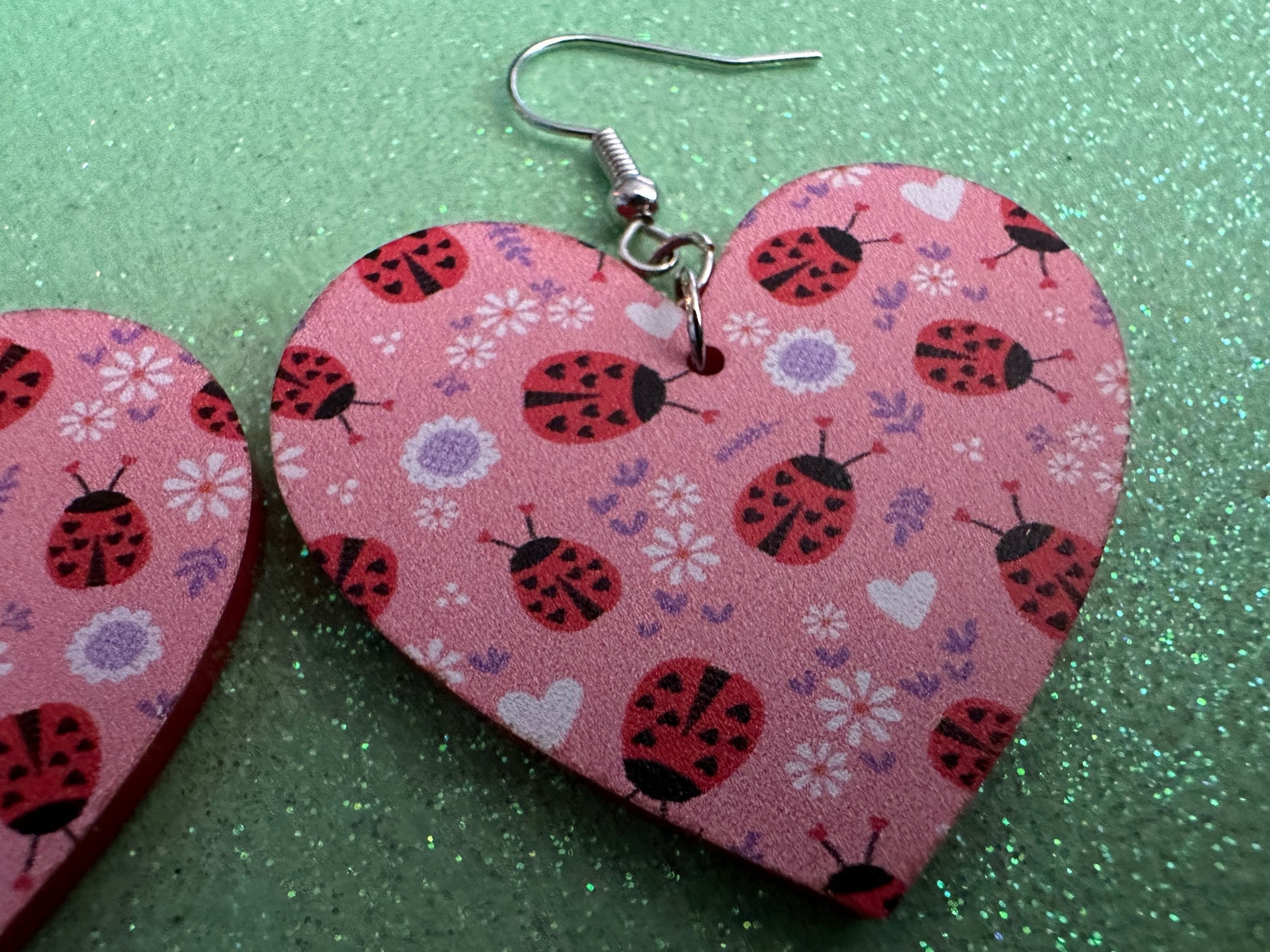 Ladybug Earrings: Laser Cut Acrylic Lady Birds, Ladybugs, Insects, Entomology, Ladybird, Summer Vibes, Cottage, Best Gifts for Her/Him/Them