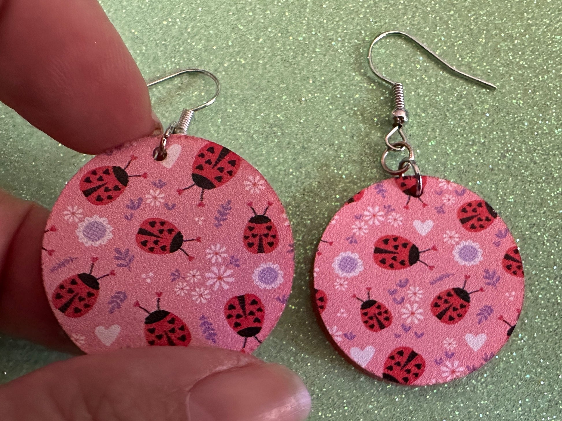 Ladybug Earrings: Laser Cut Acrylic Lady Birds, Ladybugs, Insects, Entomology, Ladybird, Summer Vibes, Cottage, Best Gifts for Her/Him/Them
