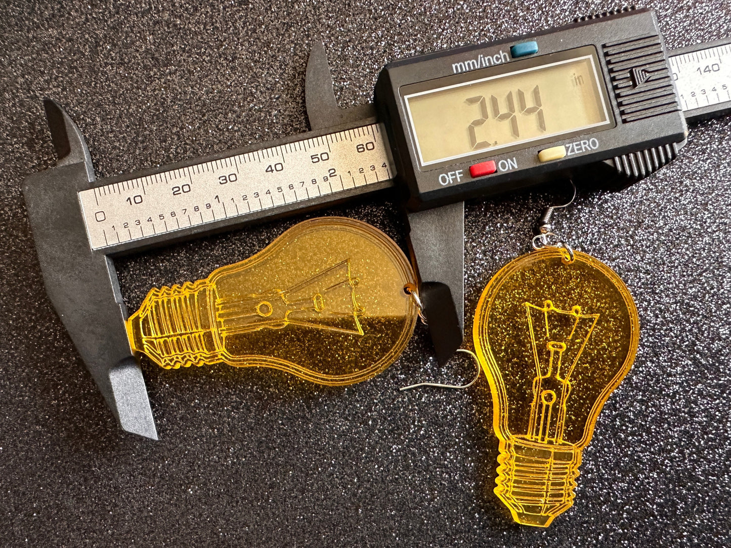 Large Idea Lightbulb Earrings: Laser Cut Acrylic Lightbulbs, Eureka, Motivational, Bright Light, Lamp, Gifts for Her/Him/Them