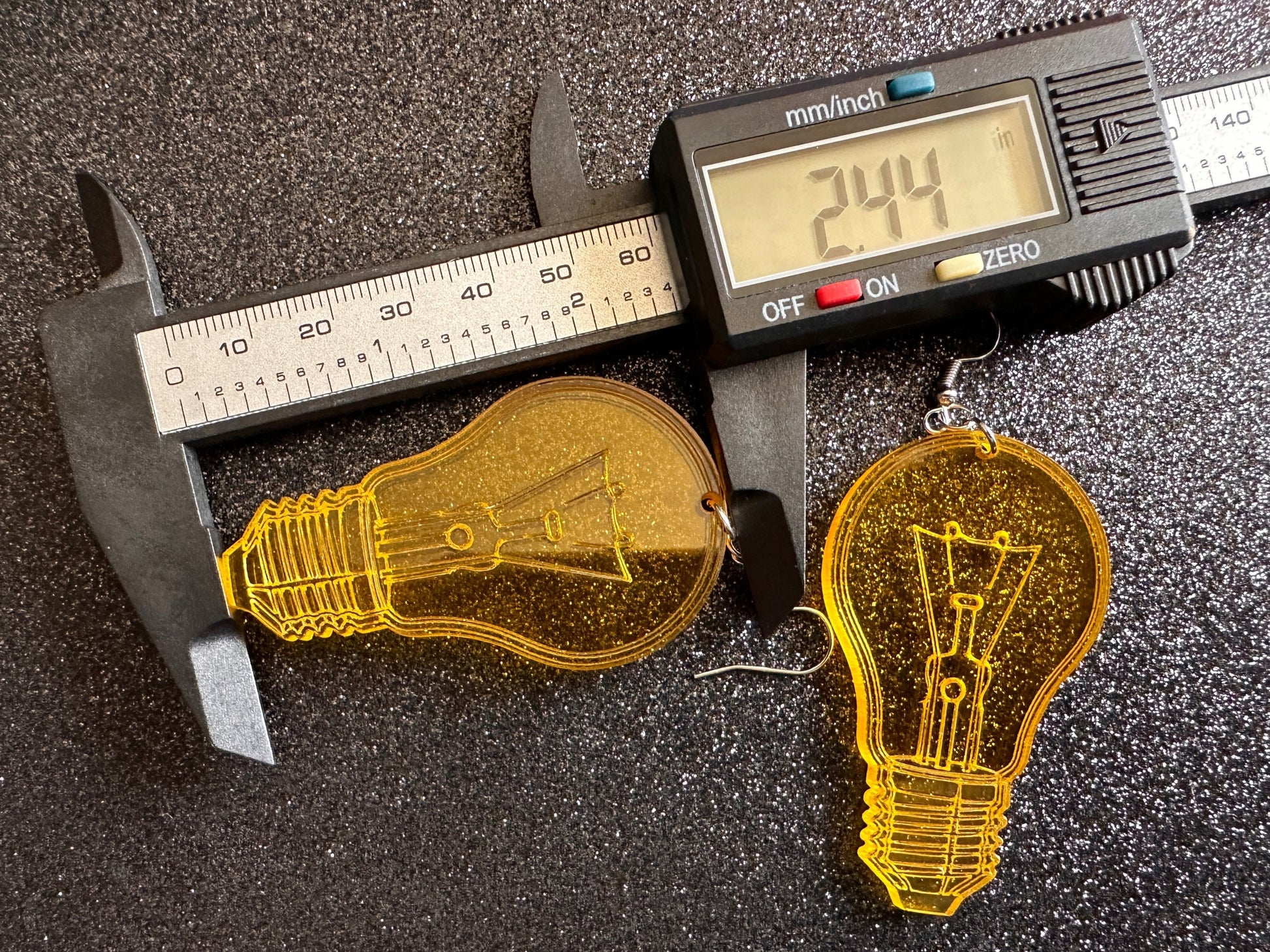 Large Idea Lightbulb Earrings: Laser Cut Acrylic Lightbulbs, Eureka, Motivational, Bright Light, Lamp, Gifts for Her/Him/Them