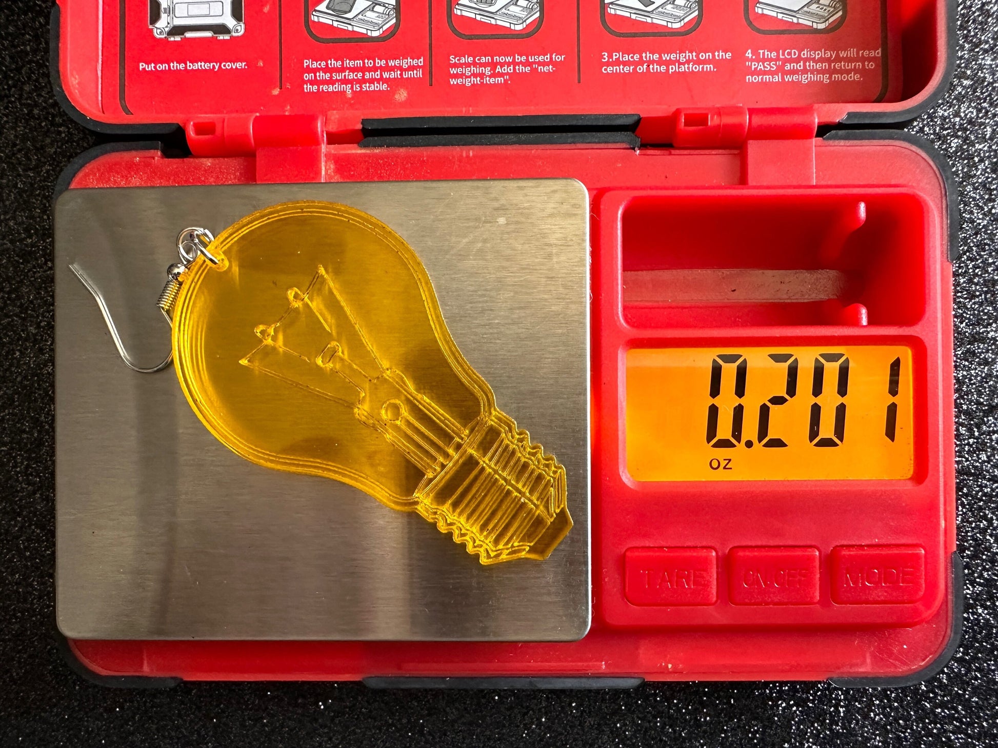Large Idea Lightbulb Earrings: Laser Cut Acrylic Lightbulbs, Eureka, Motivational, Bright Light, Lamp, Gifts for Her/Him/Them