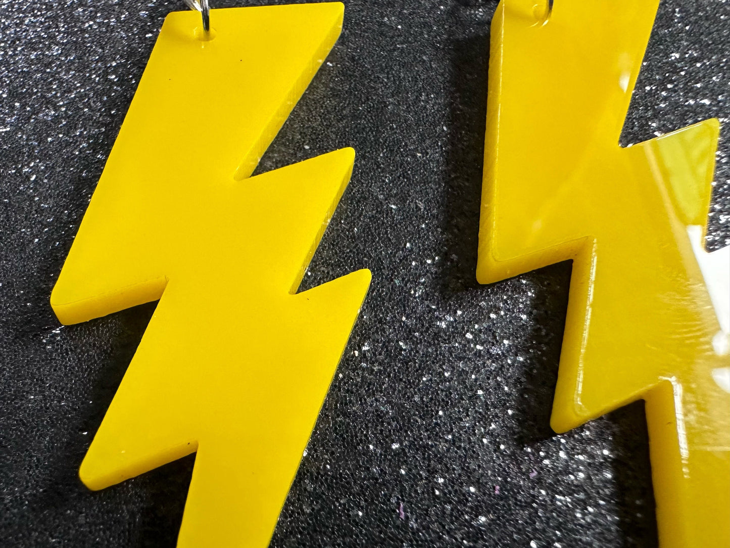 Large Lightning Earrings: Laser Cut Acrylic Lightning Bolts, Storm, Stormy Weather, Electric, Nature, Climate, Best Gifts for Her/Him/Them