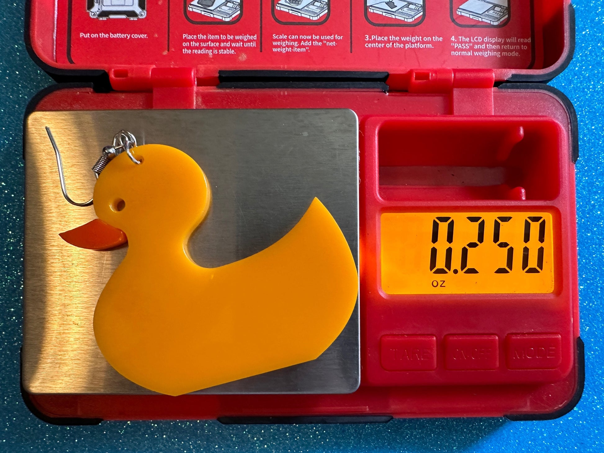 Large "Rubber Ducky" Earrings: Laser Cut Acrylic Ducks, Duck Earrings, Animals, Birds, Ducky, Duckies, Bath Time, Gifts for Her/Him/Them