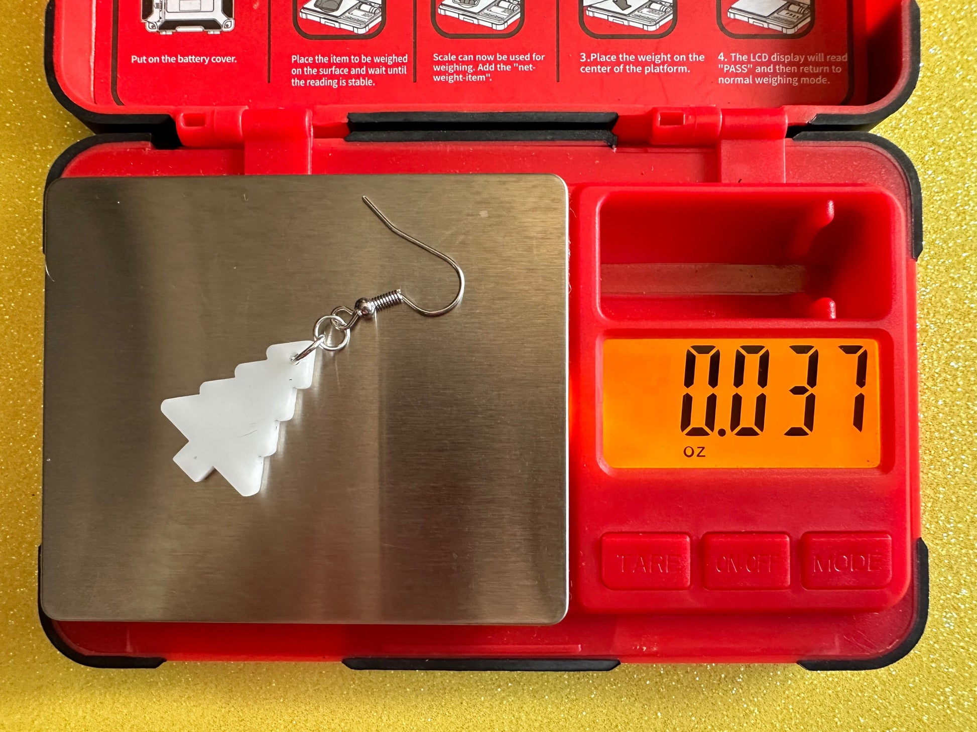 Laser Cut Acrylic Christmas Tree Earrings: Holiday Jewelry