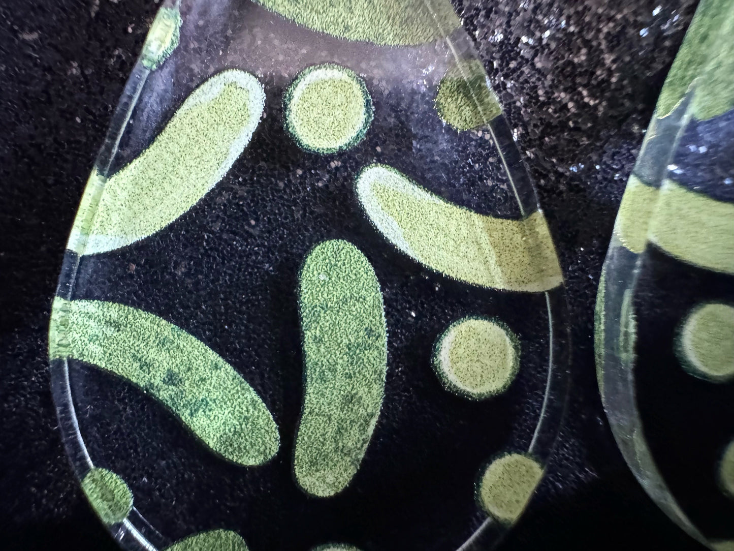 Laser Cut Acrylic Pickle Earrings: Quirky Food Jewelry