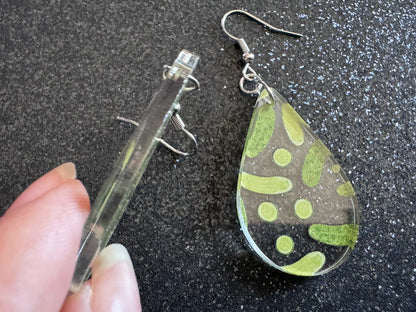 Laser Cut Acrylic Pickle Earrings: Quirky Food Jewelry