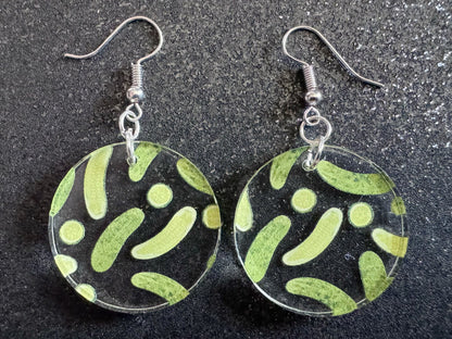 Laser Cut Pickle Earrings: Acrylic Food Jewelry