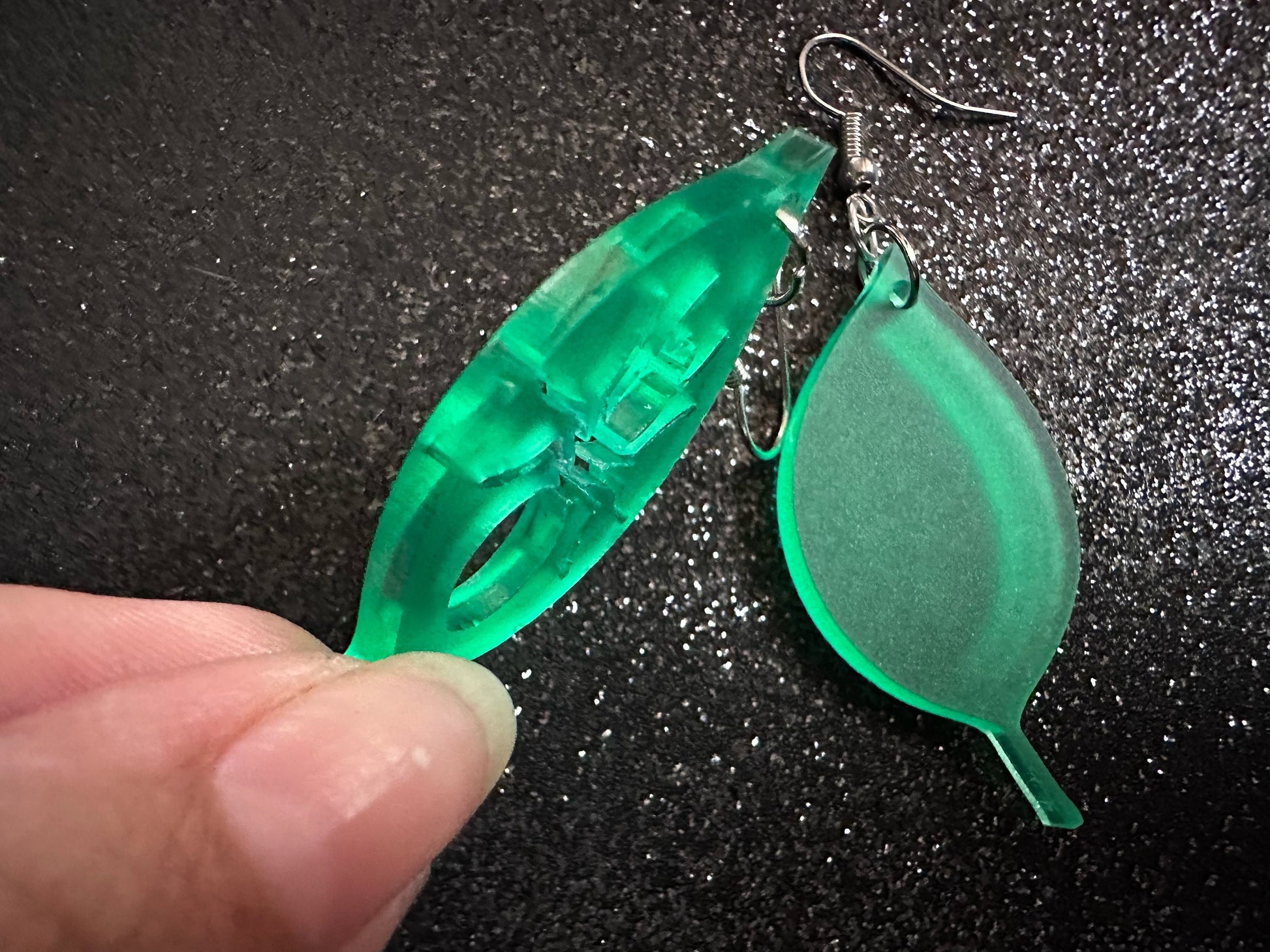 Leaf Ant Earrings: Laser Cut Acrylic Leaves, Tropical, Green Earrings, Bugs, Insects, Novelty, Plants, Best Gifts for Her/Him/Them
