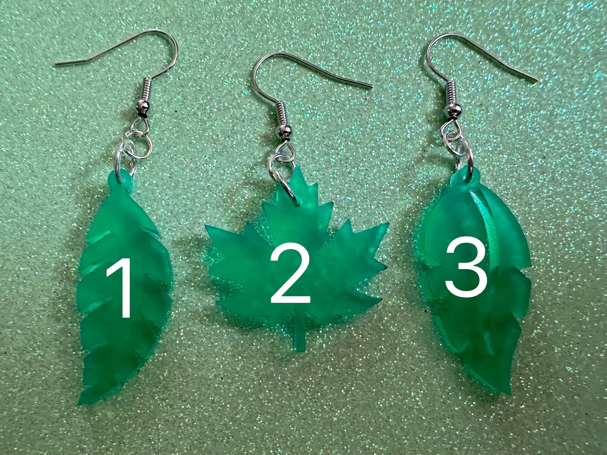 Leaf Earrings: Laser Cut Acrylic Leaves, Fall Leaves, Autumn Foliage, Green Earrings, Maple Leaf, Plants, Best Gifts for Her/Him/Them