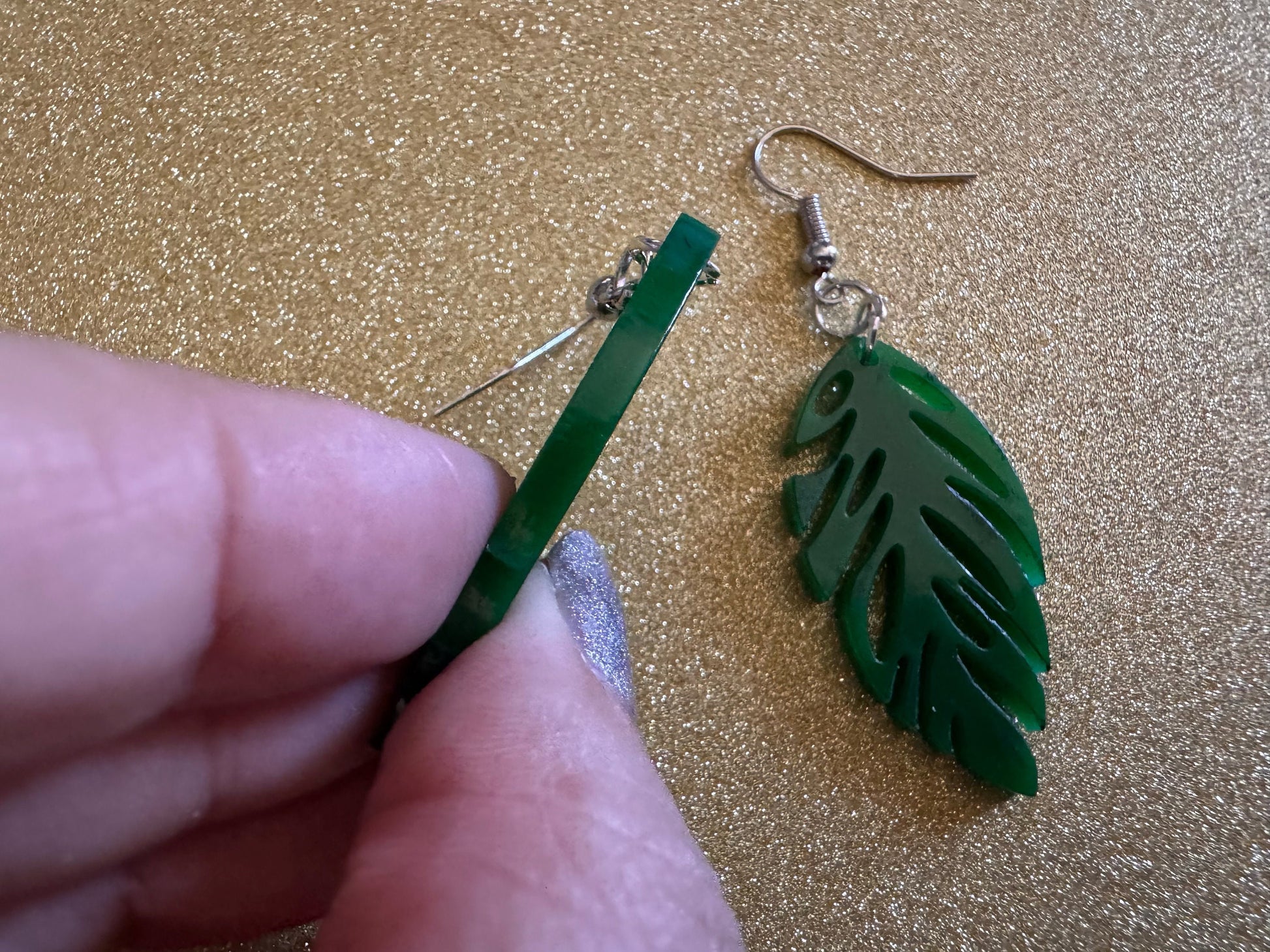 Leaf Earrings: Laser Cut Acrylic Leaves, Tropical, Green Earrings, Plants, Gifts for Her/Him/Them