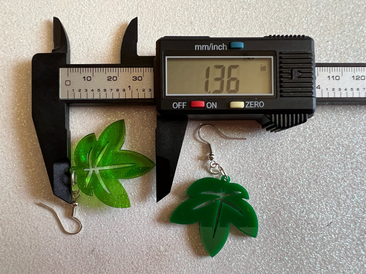 Leaf Earrings: Laser Cut Acrylic Leaves, Tropical, Green Earrings, Plants, Gifts for Her/Him/Them