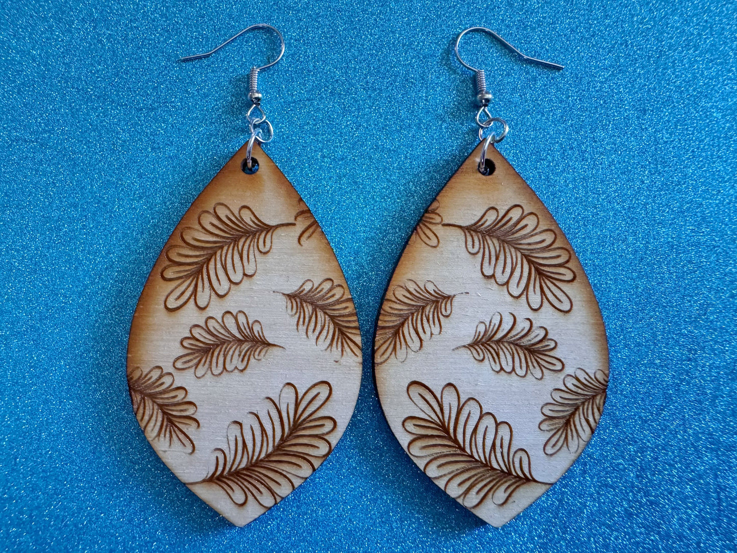 Leaf Earrings: Laser Cut Wood Leaves, Wooden, House Plant, Monstera, Lush Green Earrings, Plants, Palm Tree, Best Gifts for Her/Him/Them