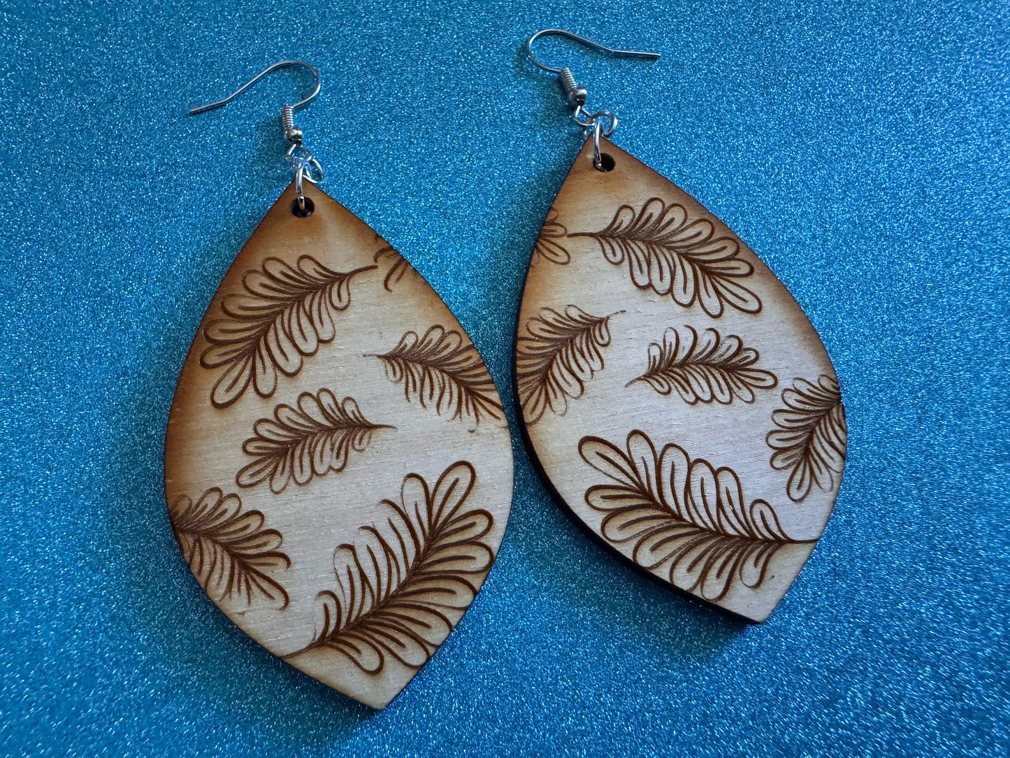 Leaf Earrings: Laser Cut Wood Leaves, Wooden, House Plant, Monstera, Lush Green Earrings, Plants, Palm Tree, Best Gifts for Her/Him/Them