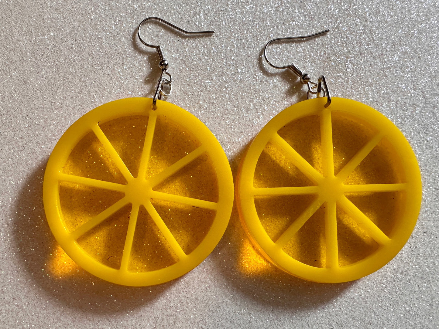 Lemon Earrings: Laser Cut Acrylic Lemons with Green Leaves, Lemonade, Fruit, Citrus, Food Earrings, Best Gifts for Her/Him/Them