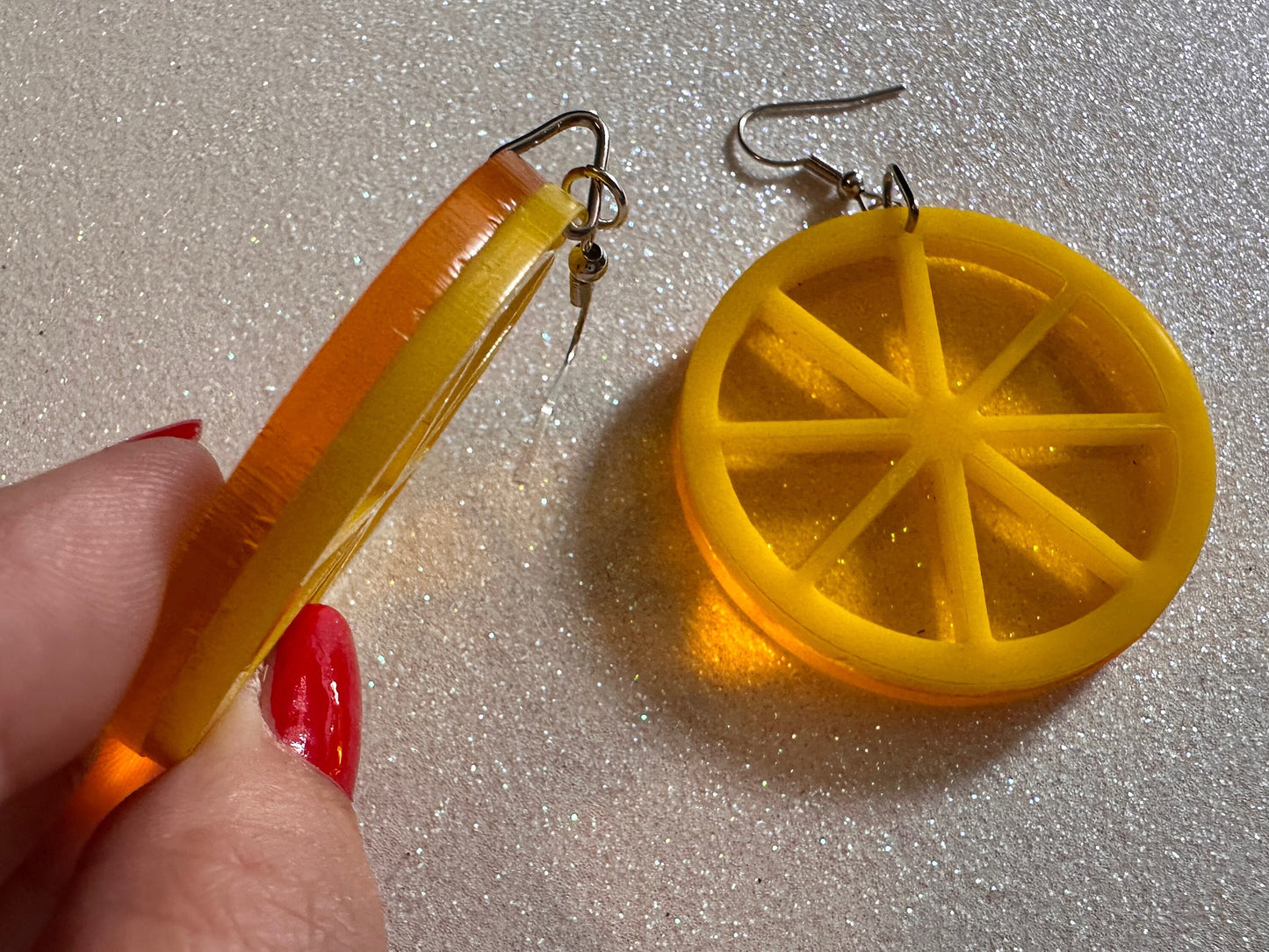 Lemon Earrings: Laser Cut Acrylic Lemons with Green Leaves, Lemonade, Fruit, Citrus, Food Earrings, Best Gifts for Her/Him/Them