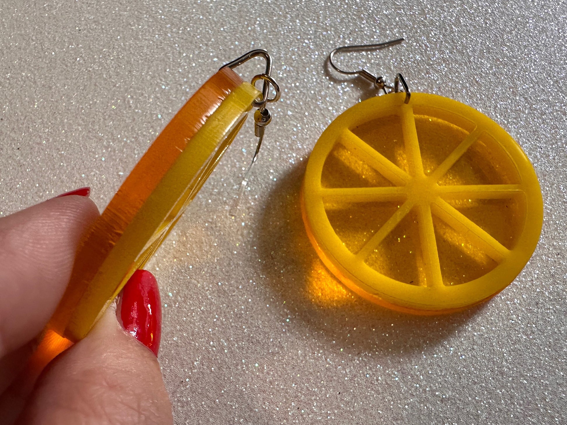 Lemon Earrings: Laser Cut Acrylic Lemons with Green Leaves, Lemonade, Fruit, Citrus, Food Earrings, Best Gifts for Her/Him/Them