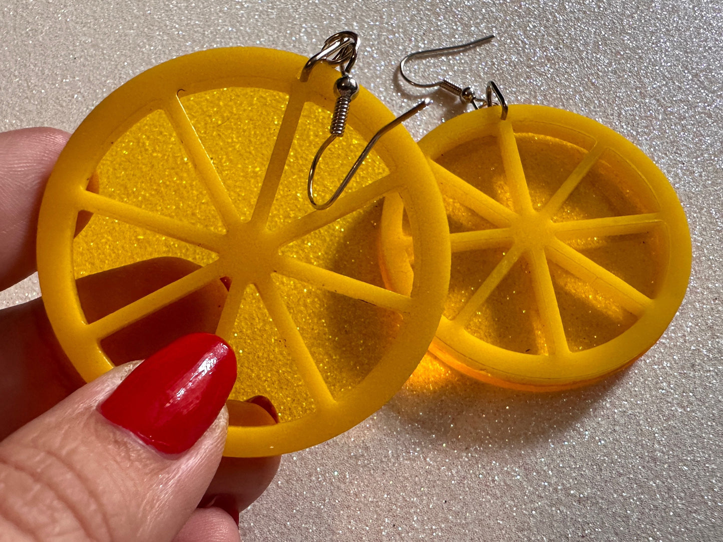 Lemon Earrings: Laser Cut Acrylic Lemons with Green Leaves, Lemonade, Fruit, Citrus, Food Earrings, Best Gifts for Her/Him/Them