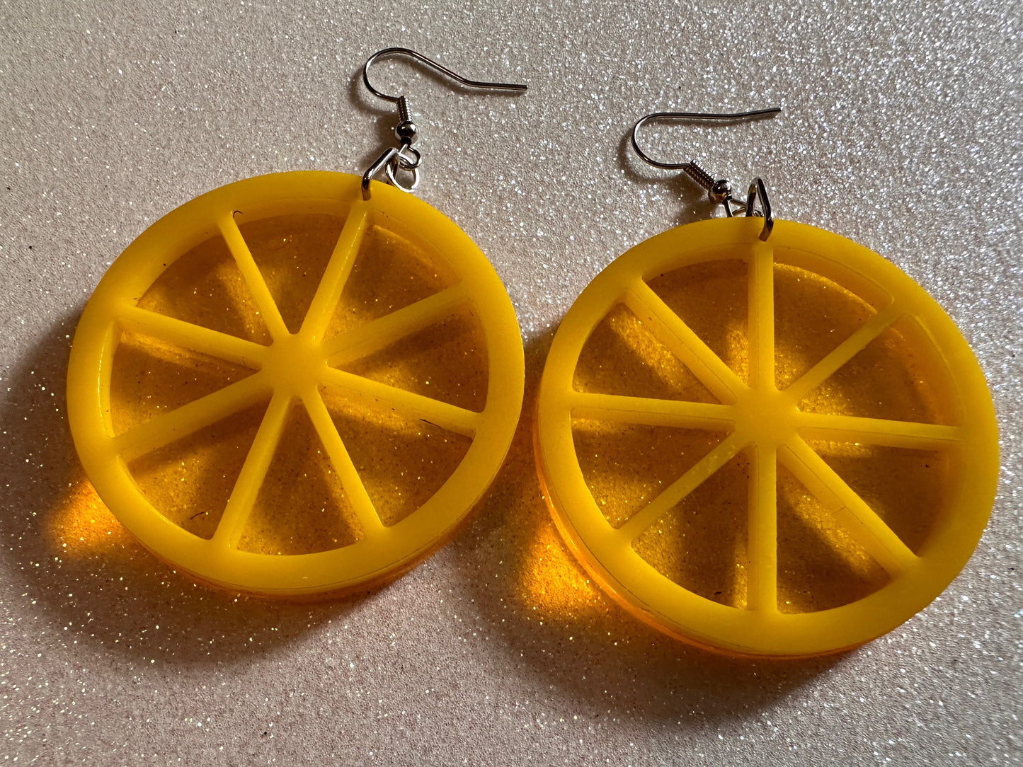 Lemon Earrings: Laser Cut Acrylic Lemons with Green Leaves, Lemonade, Fruit, Citrus, Food Earrings, Best Gifts for Her/Him/Them