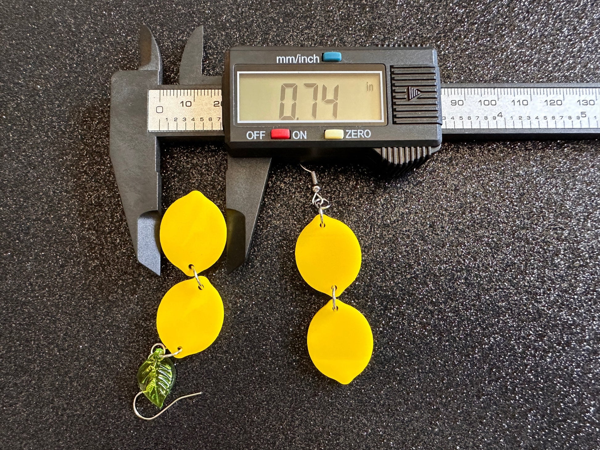 Lemon Earrings: Laser Cut Acrylic Lemons with Green Leaves, Lemonade, Fruit, Citrus, Food Earrings, Best Gifts for Her/Him/Them