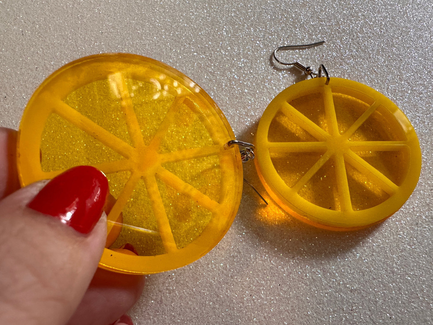 Lemon Earrings: Laser Cut Acrylic Lemons with Green Leaves, Lemonade, Fruit, Citrus, Food Earrings, Best Gifts for Her/Him/Them