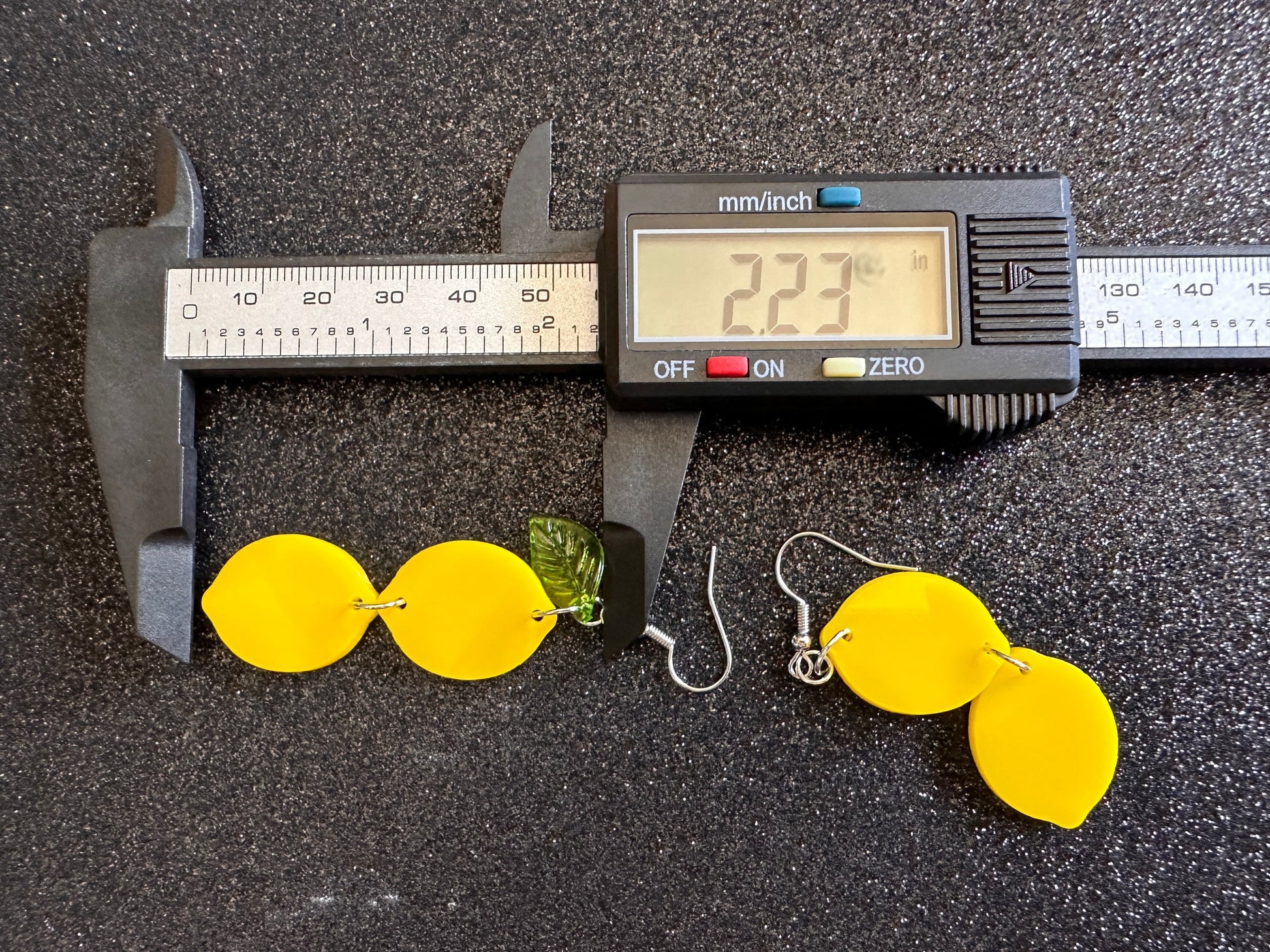 Lemon Earrings: Laser Cut Acrylic Lemons with Green Leaves, Lemonade, Fruit, Citrus, Food Earrings, Best Gifts for Her/Him/Them